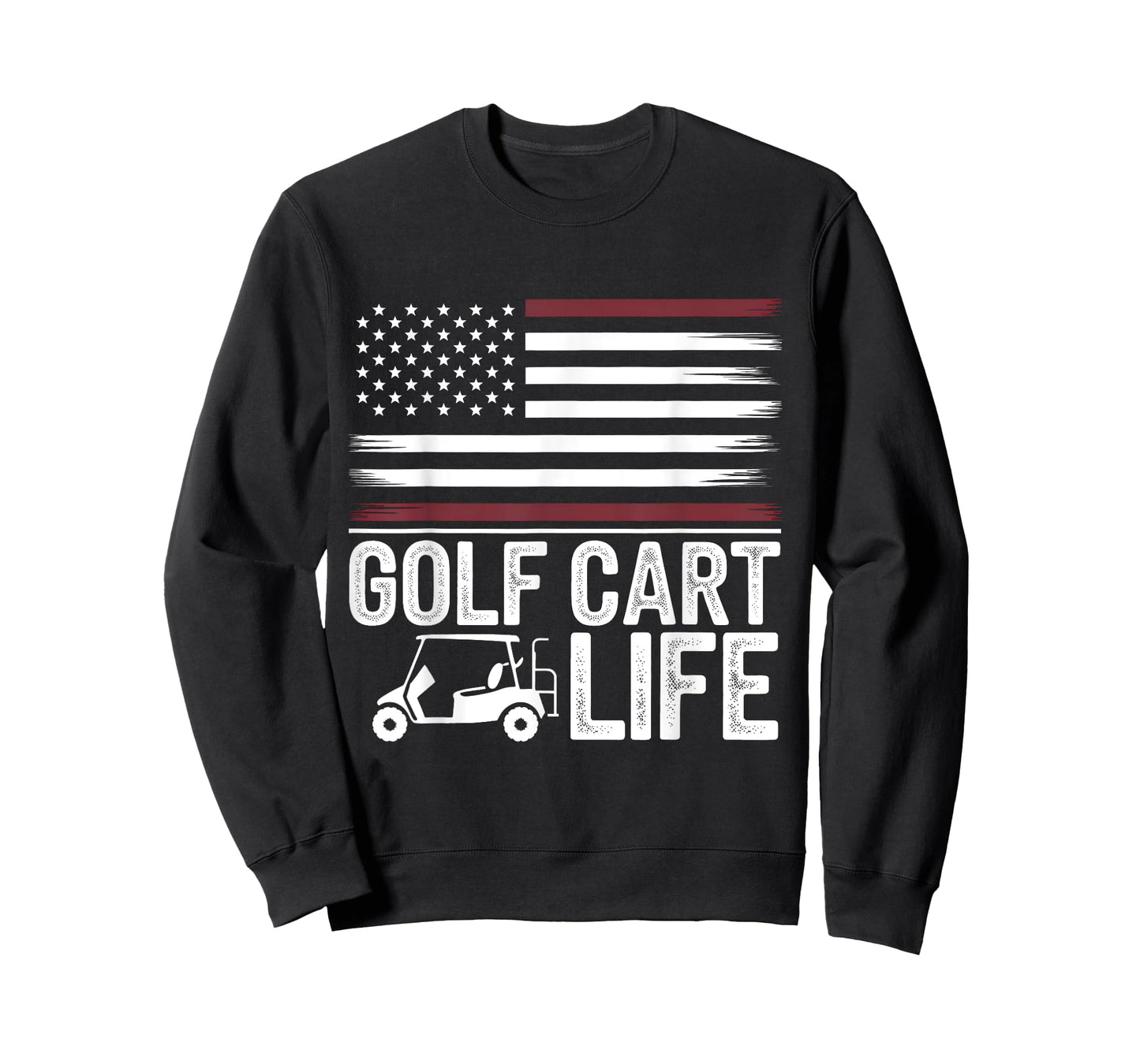 Golf Cart Life American Flag Golfing Patriotic Dad Golfer T-Shirt