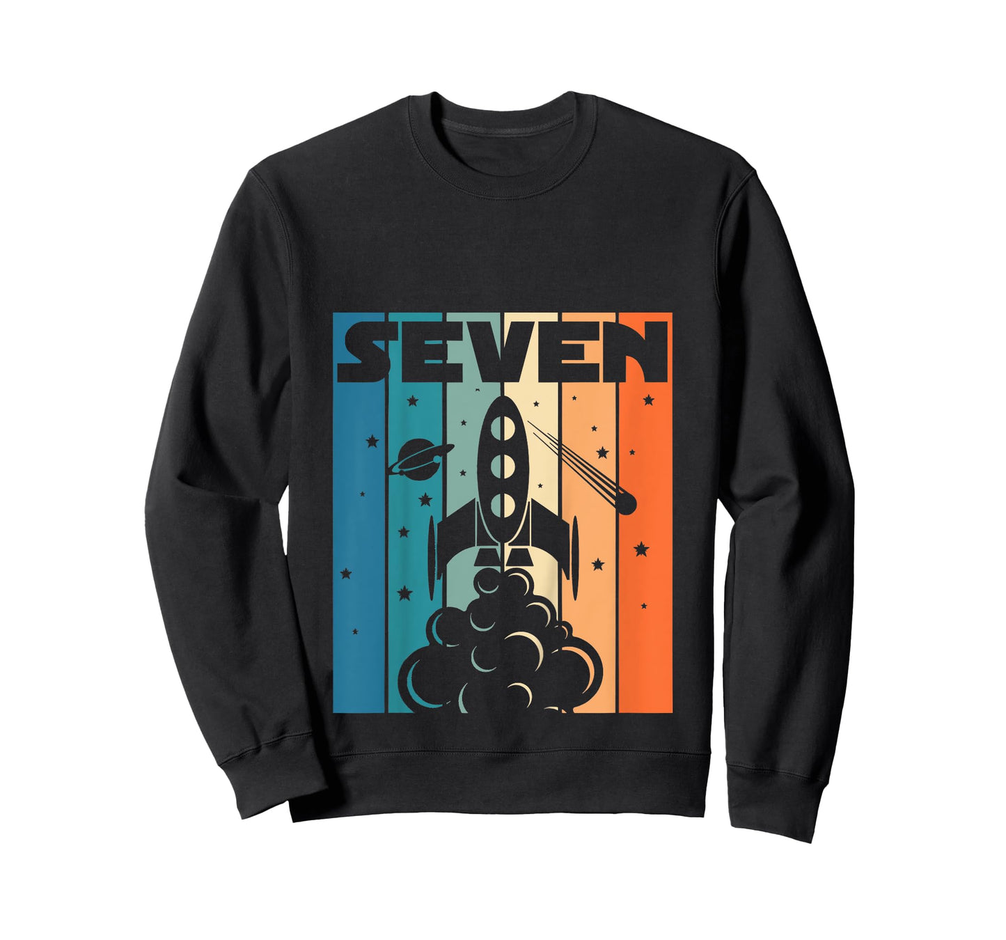 7 Year Old 7th Space Rocket Astronaut Birthday Boys Girls T-Shirt
