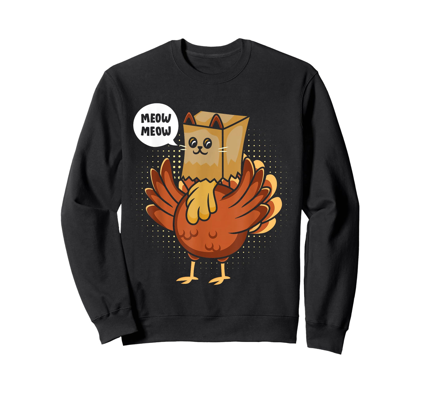 Funny Thanksgiving Day Fake Cat Turkey Meow Animal Farmer T-Shirt