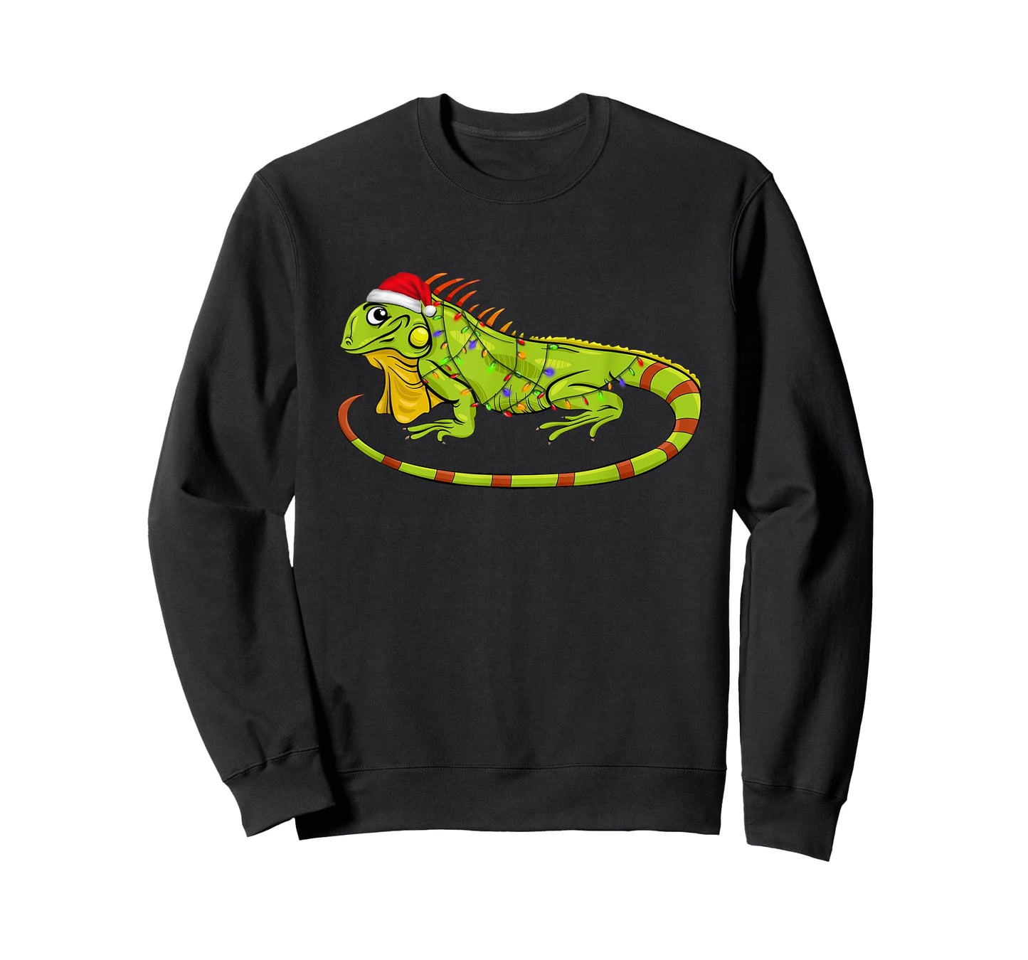 Iguana Christmas Light Sweater Funny Animals Lover Xmas Gift T-Shirt