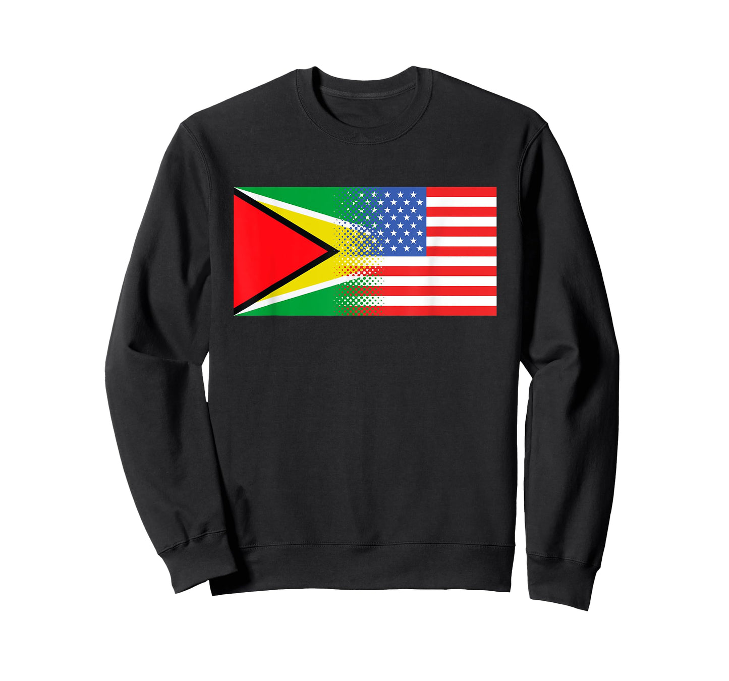 Guyana American Flag Half Guyanese Half USA Gift T-Shirt
