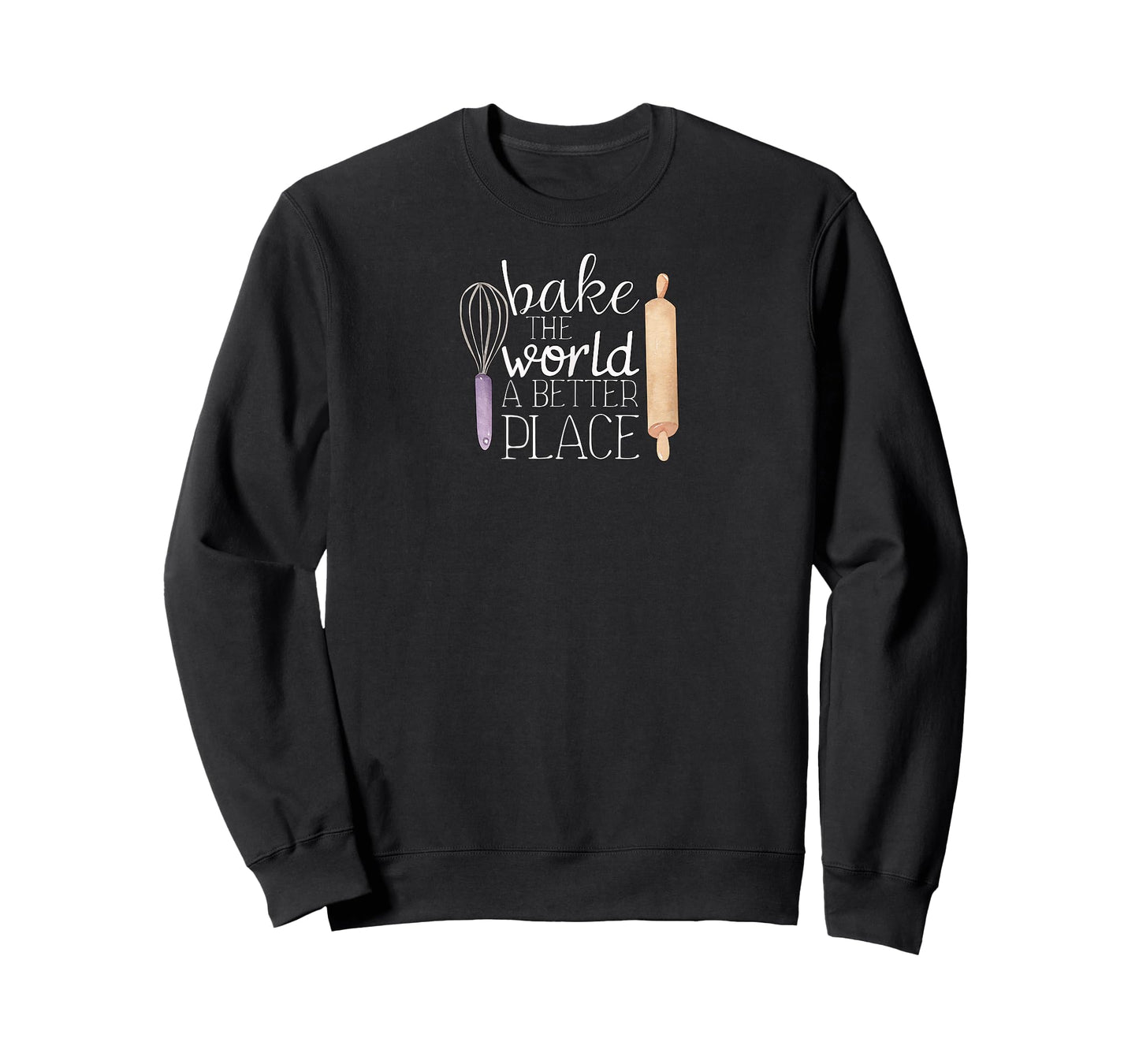 Cute Bake The World a Better Place Baking Quote T-Shirt