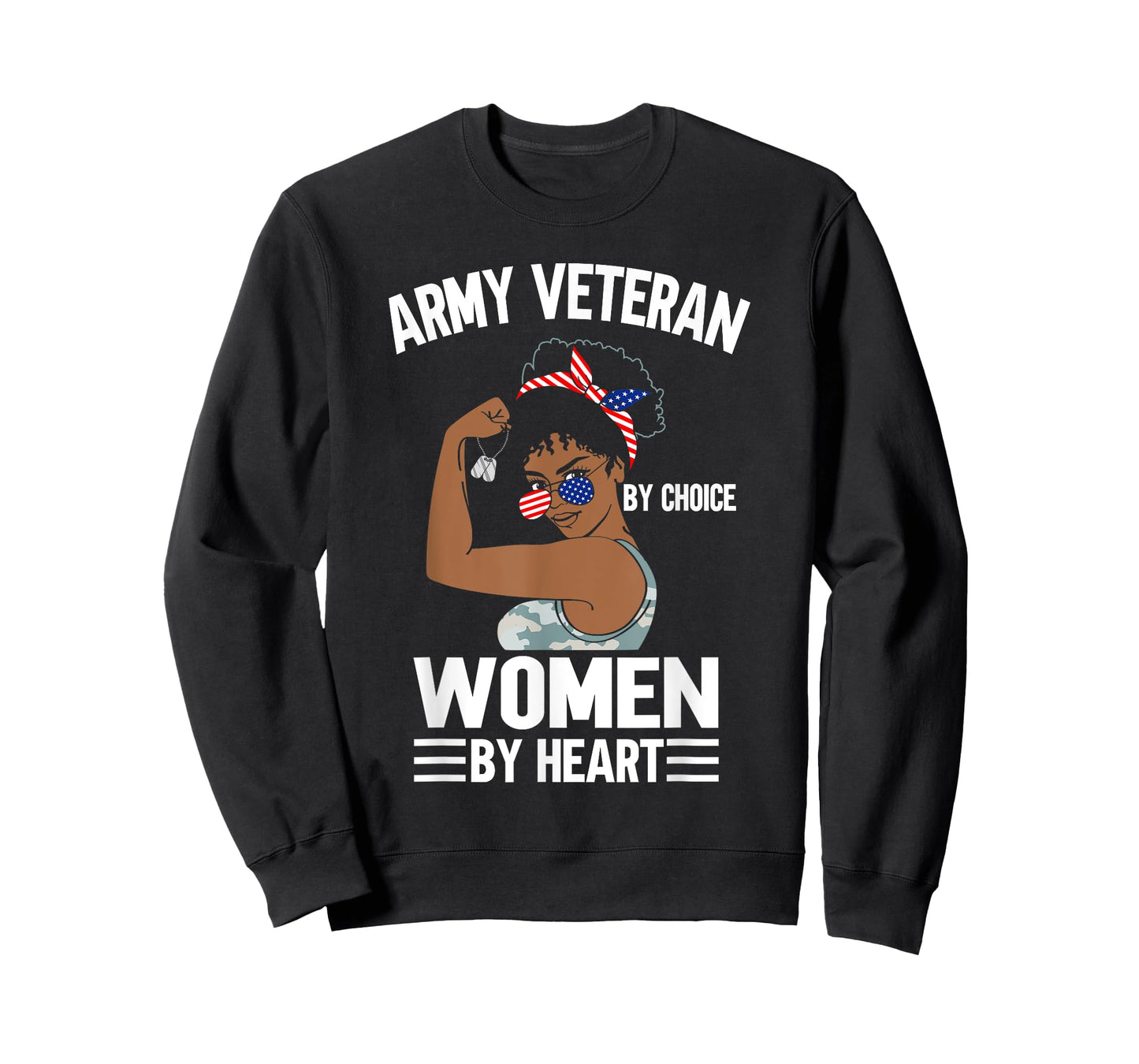 African American Army Veteran Female Afro Melanin Girl T-Shirt