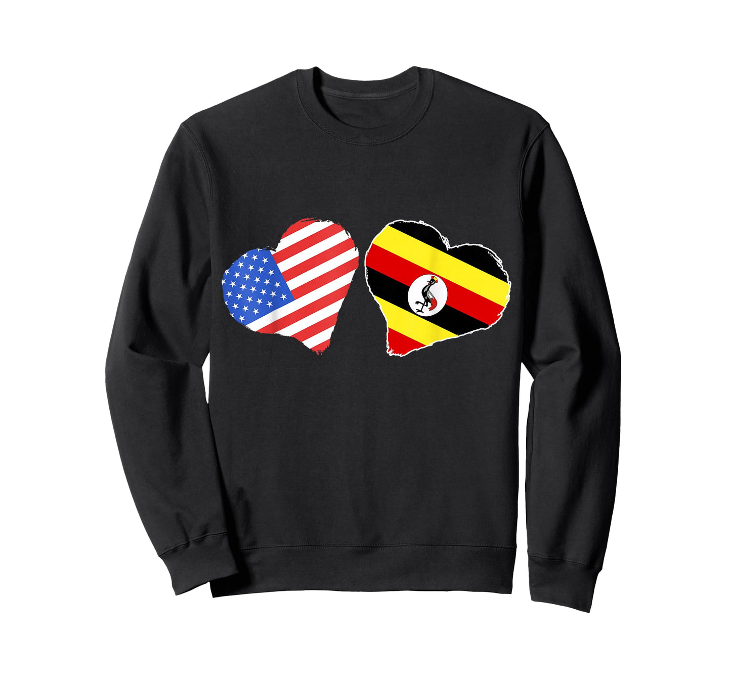 Uganda Heart America USA Ugandan Flag Ugandan Roots T-Shirt