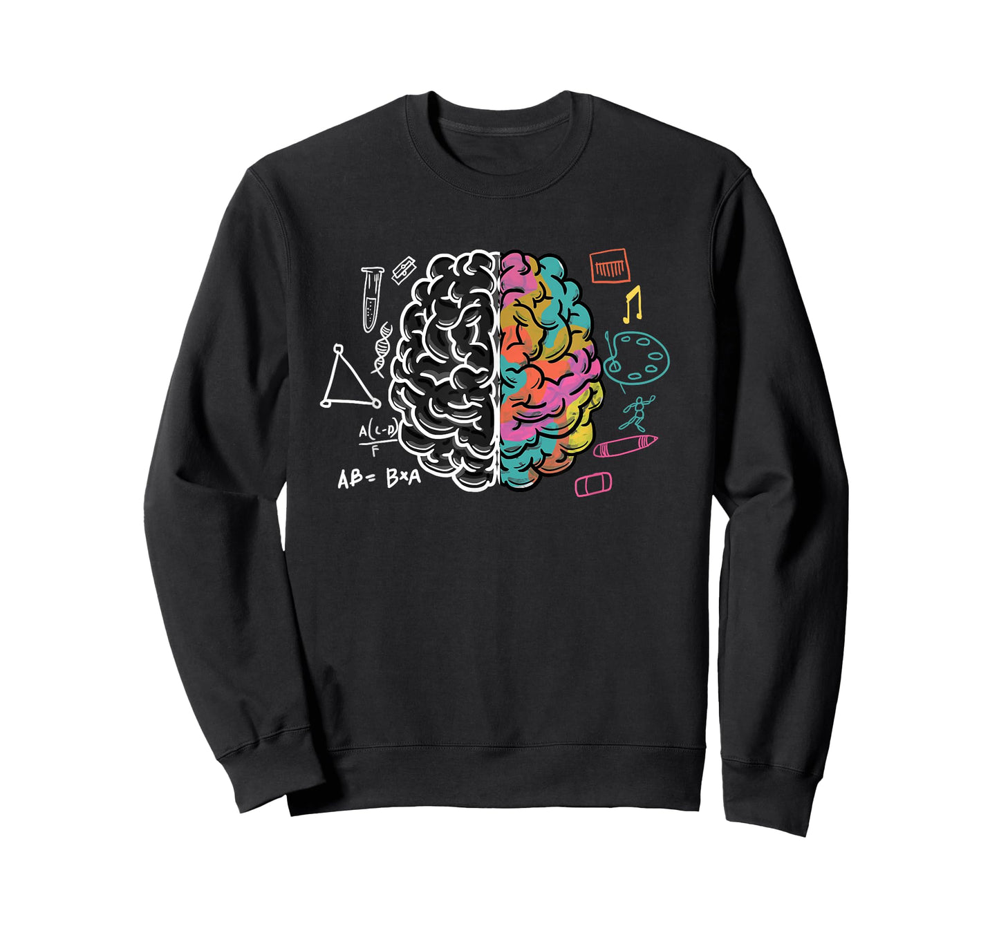 Color Splitted Brain Science Art Physician Neurologist Gift T-Shirt
