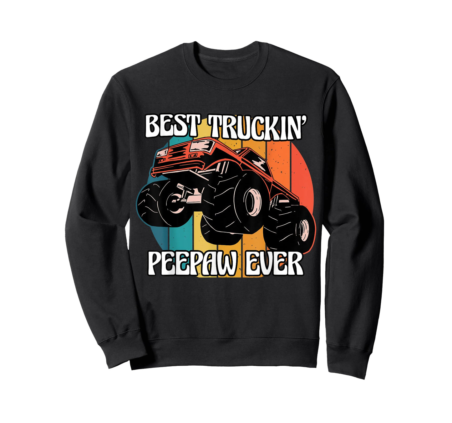 Mens Best Trucking Peepaw Ever Monster Truck Trucker USA T-Shirt