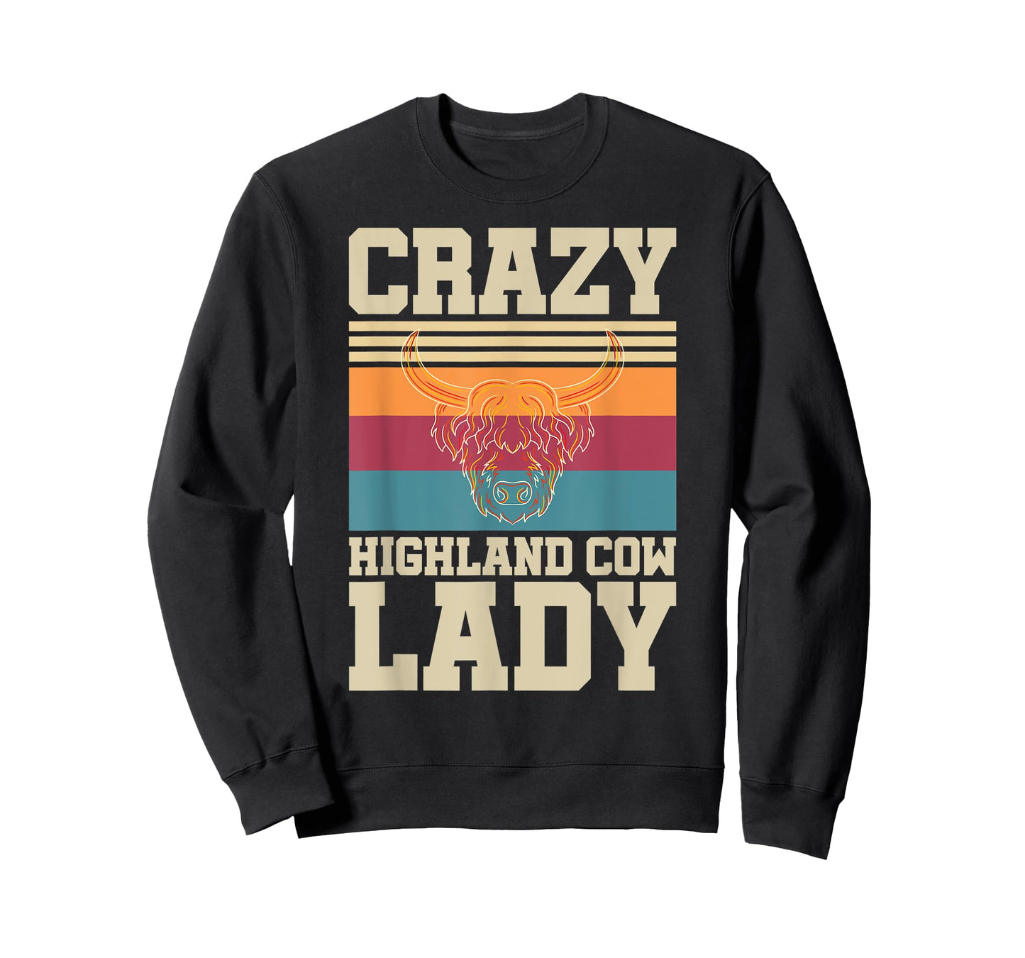 Crazy Highland Cow Lady Funny Farmer Scottish Highland Cow T-Shirt