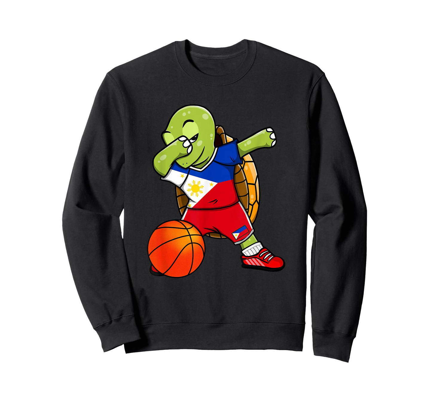 Dabbing Turtle Philippines Jersey Philippine Basketball Fans T-Shirt