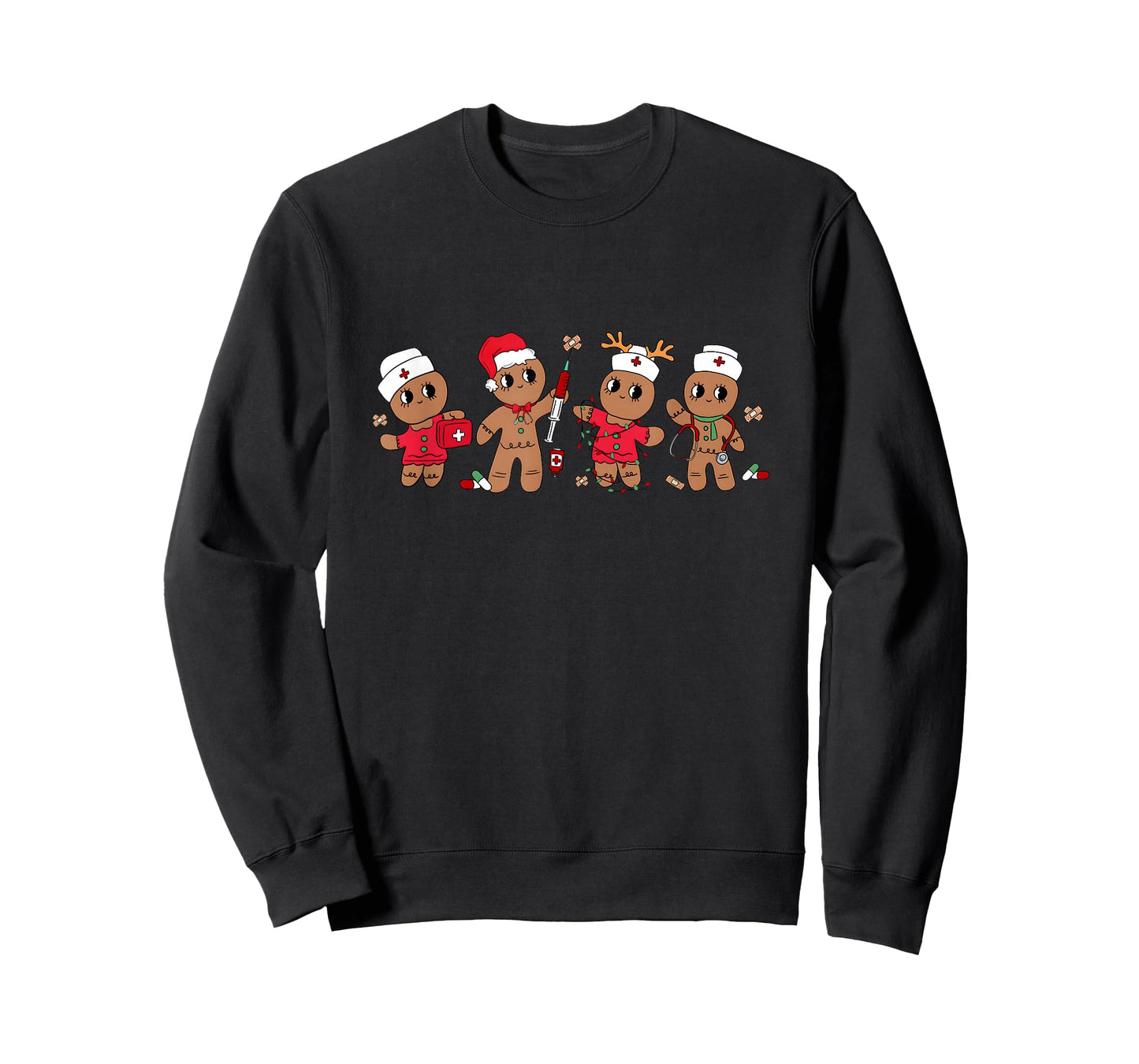 Cute Gingerbread Nurse Christmas Design Medical Humor T-Shirt