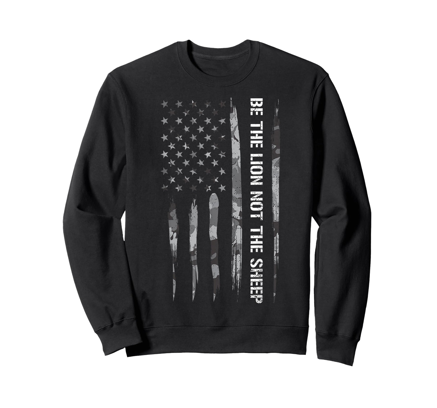Conservative: Be The Lion Not The Sheep - American Flag T-Shirt