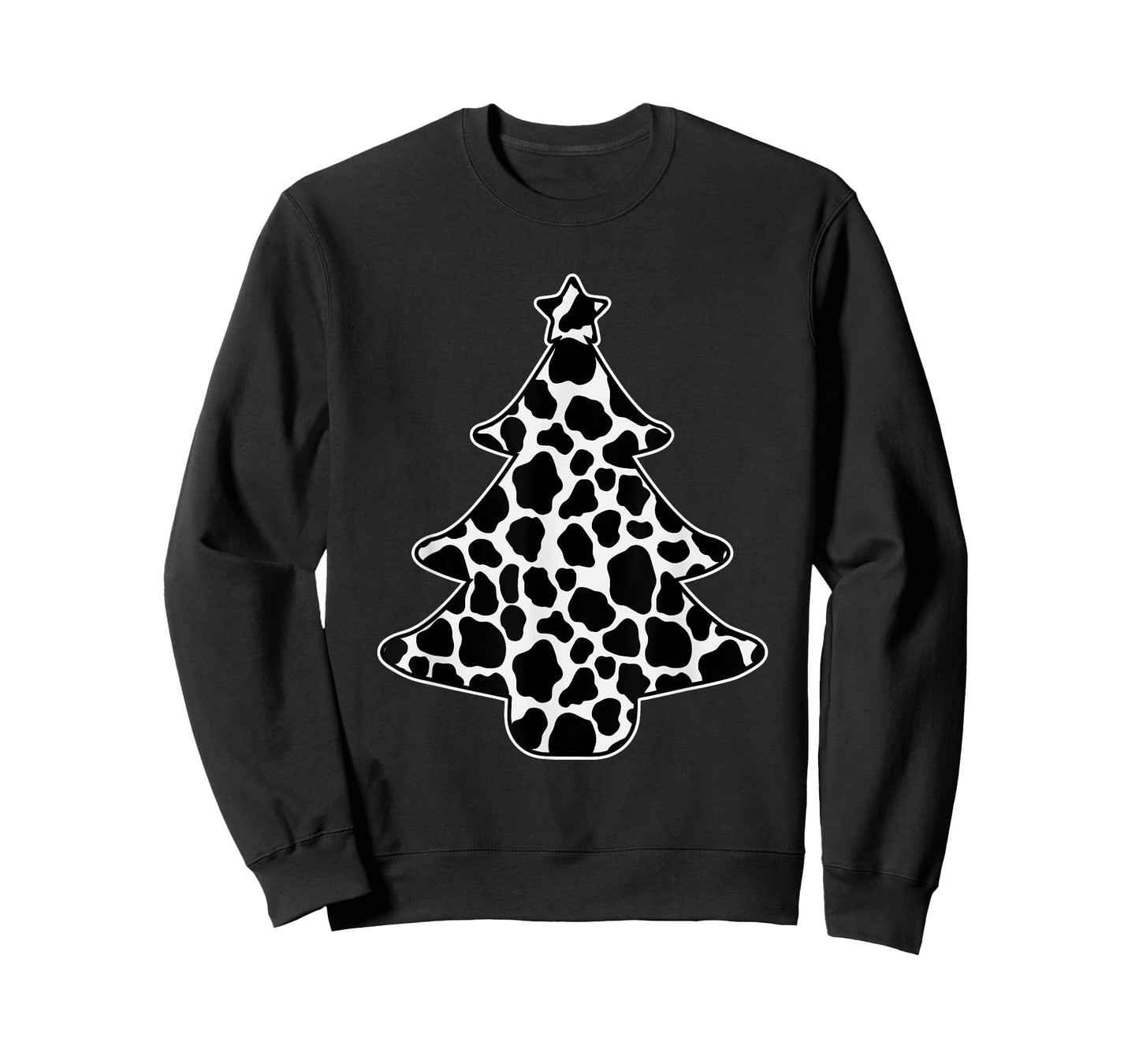 Cow Print Christmas Tree Pajama X-Mas Farm Animal Farmer T-Shirt