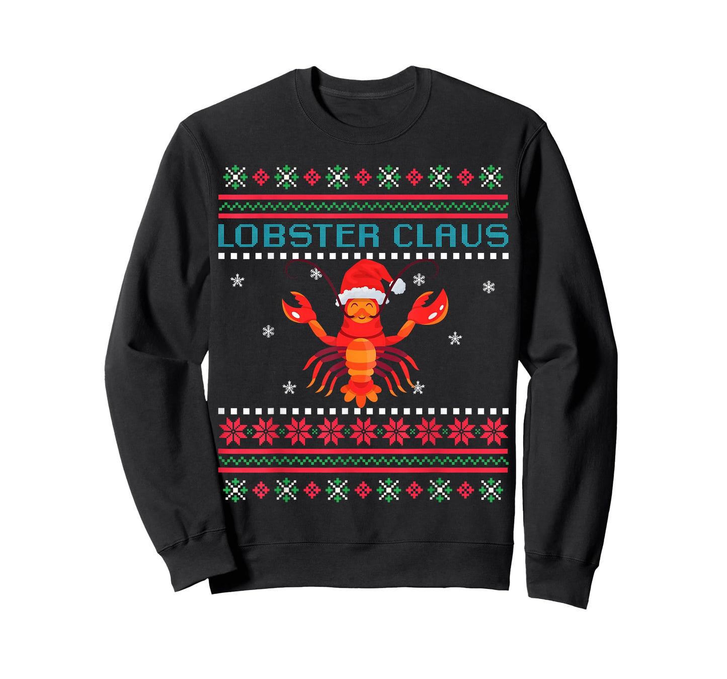Lobster Claus Ugly Sweater For Lobster Lovers on Christmas T-Shirt