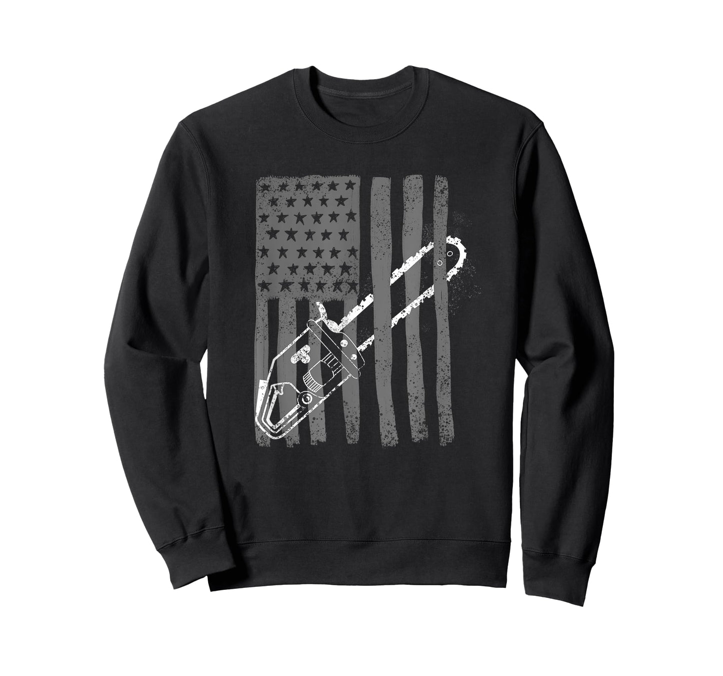 Vintage US Flag Chainsaw | Cute Woodworker Funny Logger Gift T-Shirt