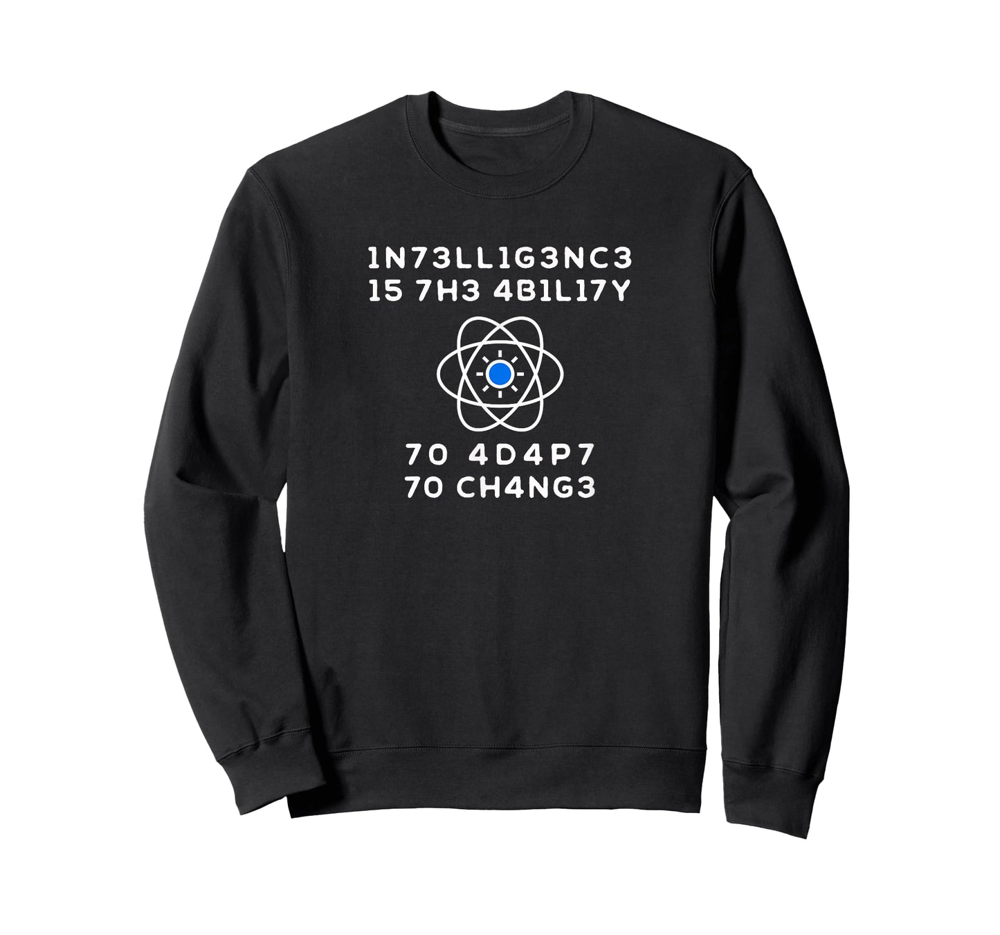 Clever Science Designs by Hallelujaa Intelligence-themed Black Cotton T-Shirt, Adult, Unisex, Short Sleeve, Small, Medium, 16.5 Neck, 33 Inch Sleeve, Classic Fit, Lightweight, Spring, Summer