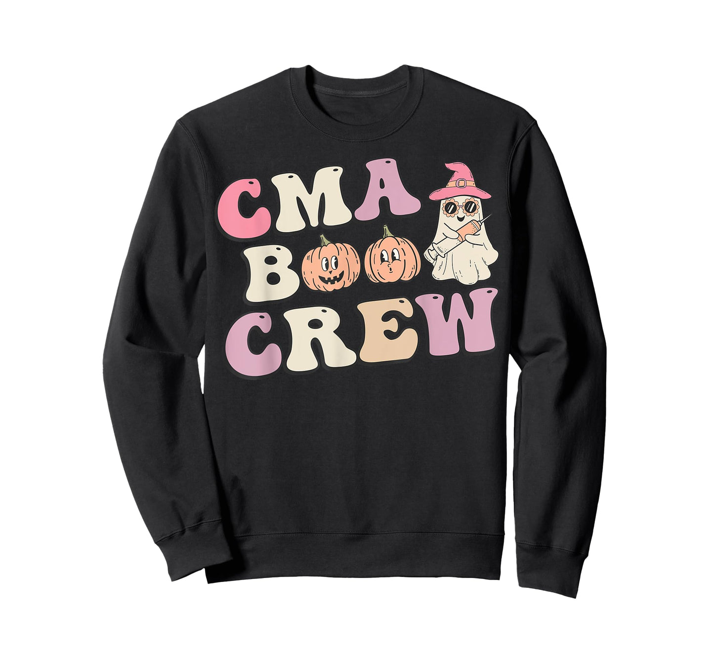 CMA Boo Crew Medical Assistant Halloween Ghost Costume Women T-Shirt
