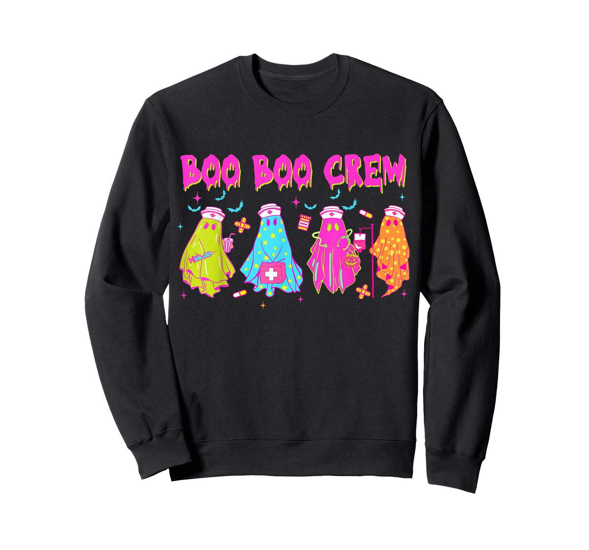 Ghost Nurse Halloween Boo Crew Registered Nursing Student T-Shirt