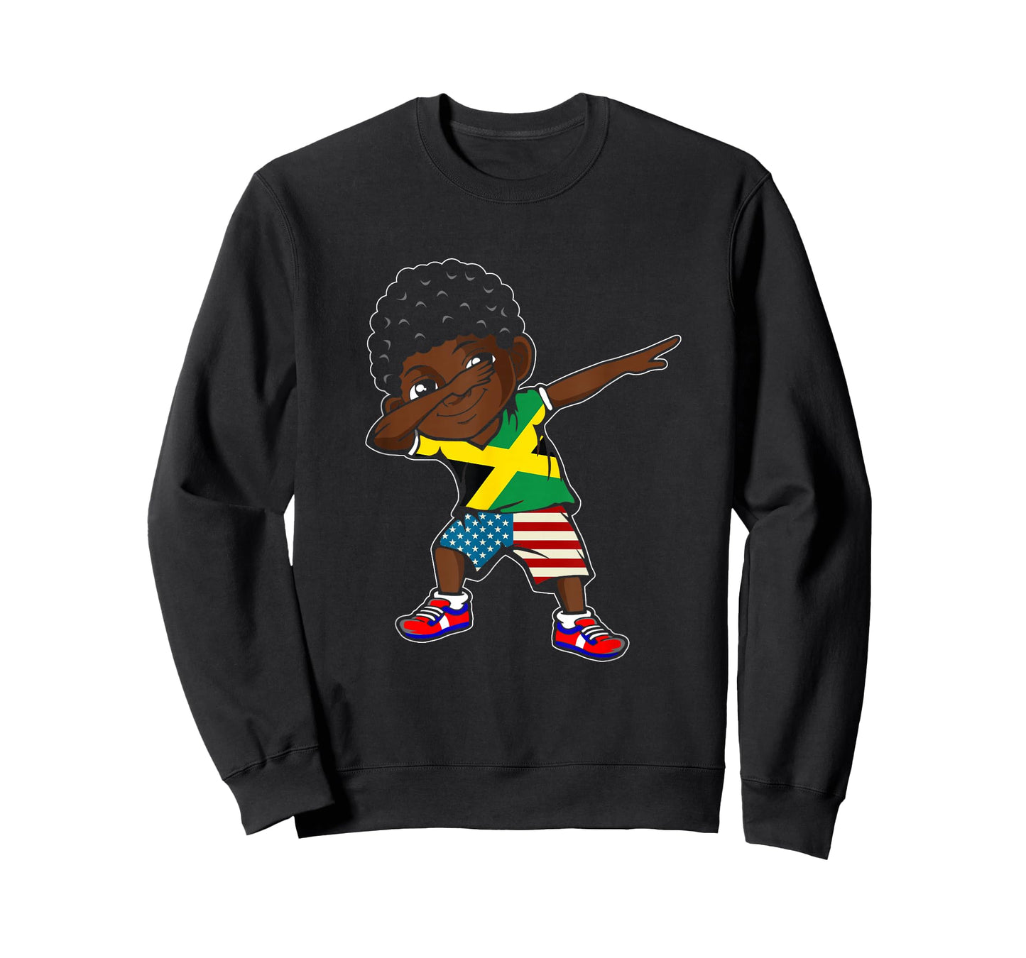 Half American Half Jamaican Boy Kid Jamaica Flag Patriotic T-Shirt