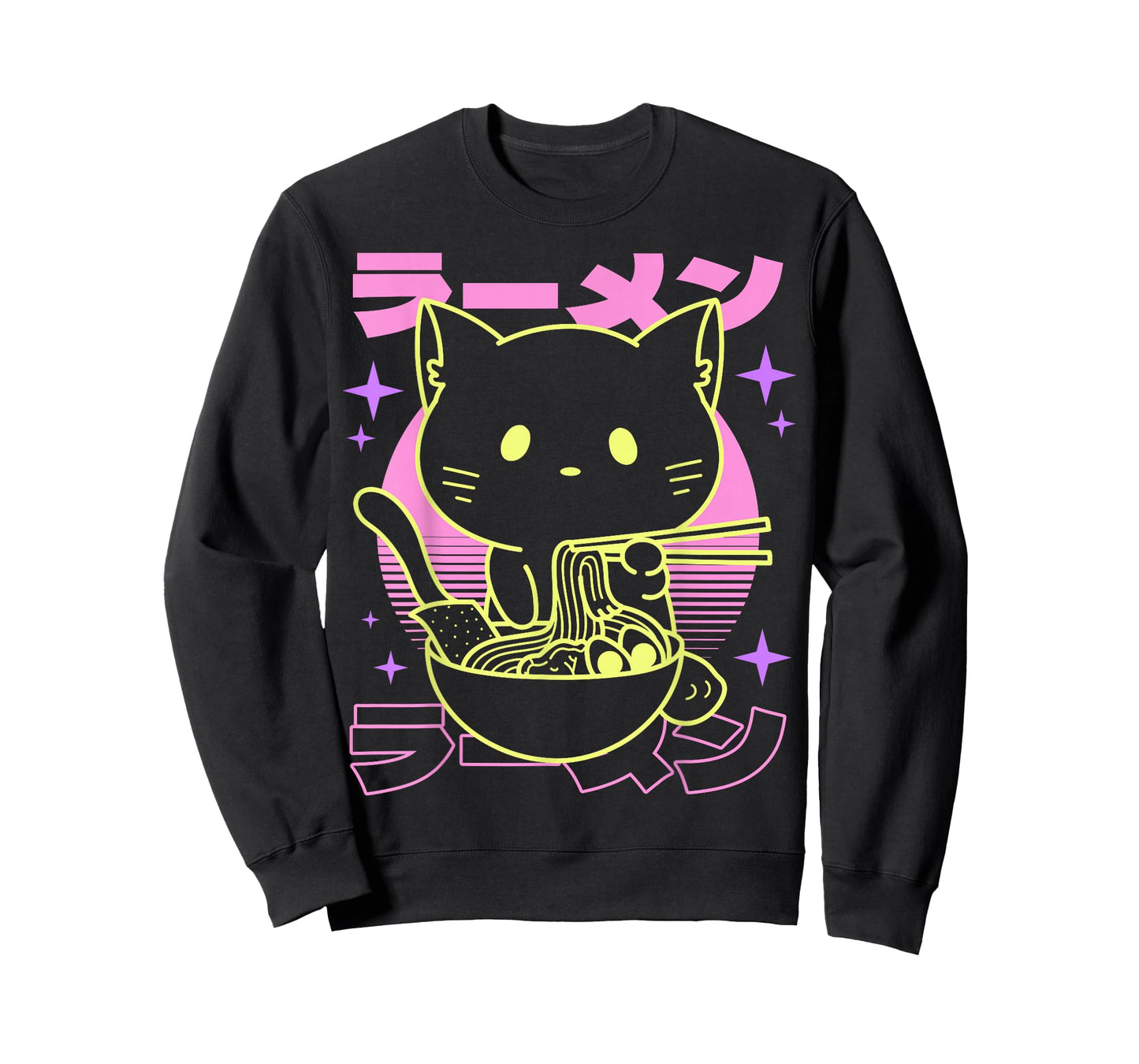 Anime Ramen Cat Japanese Retro Noodles Aesthetic Kawaii Cat T-Shirt
