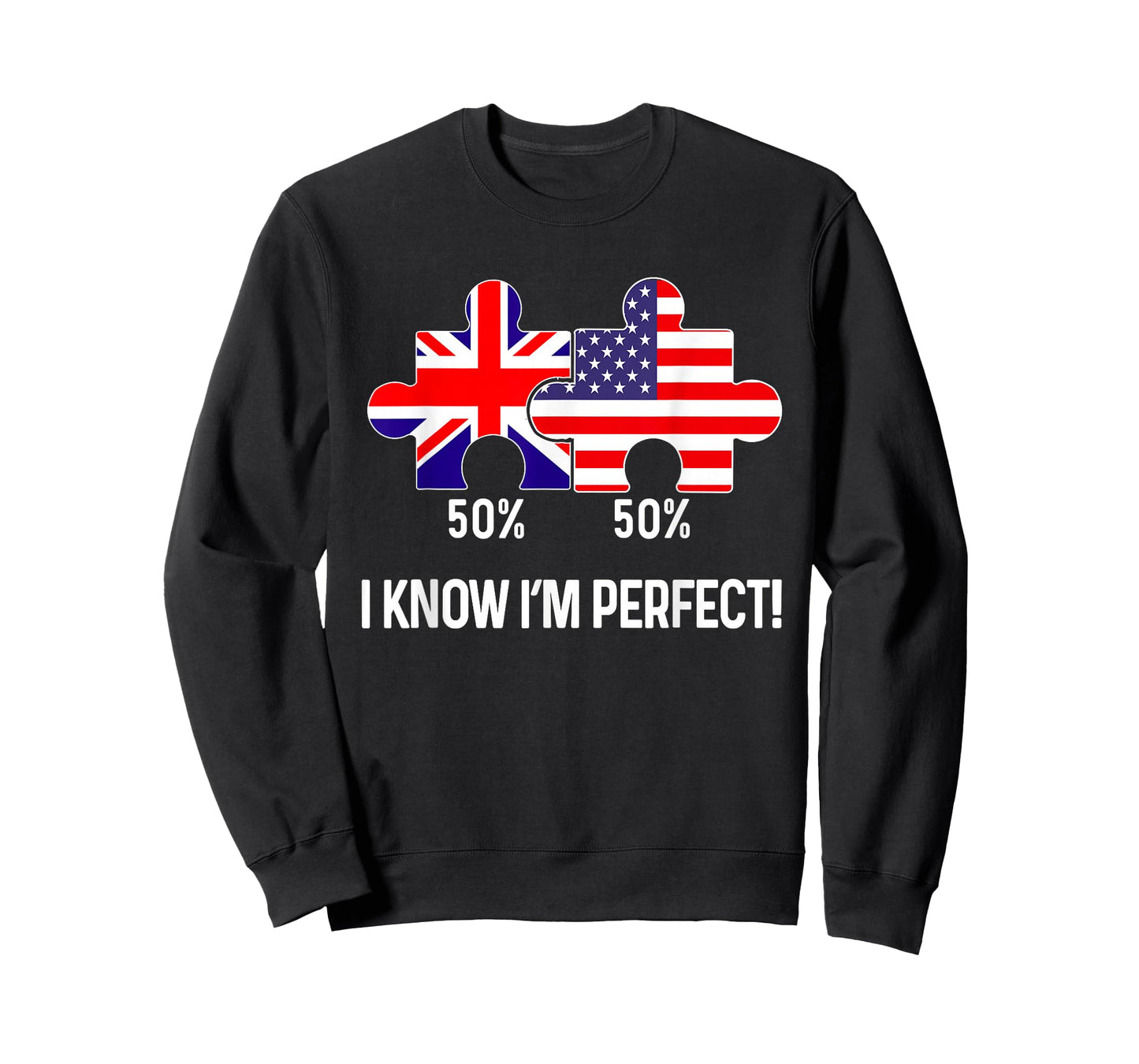 Half American Half British Flag Map Combined USA UK T-Shirt