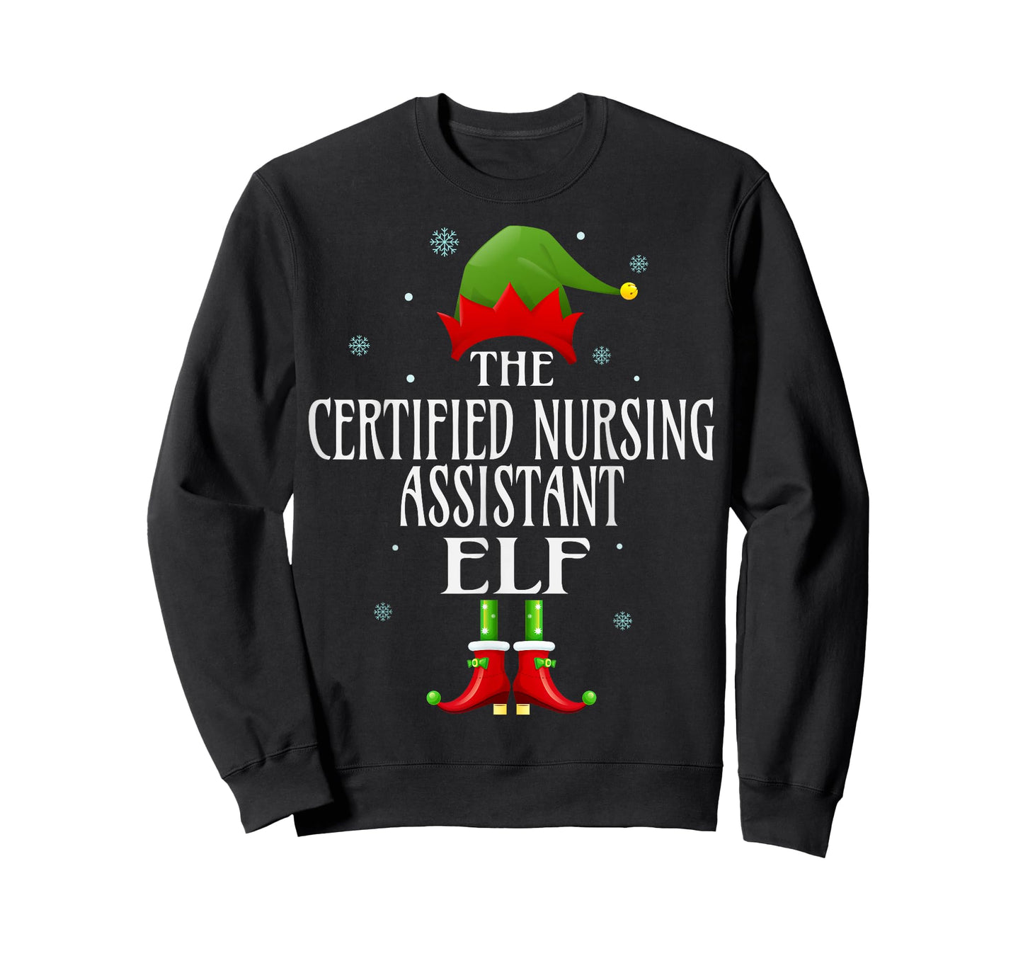 CNA Certified Nursing Assistant Elf Xmas Matching Christmas T-Shirt