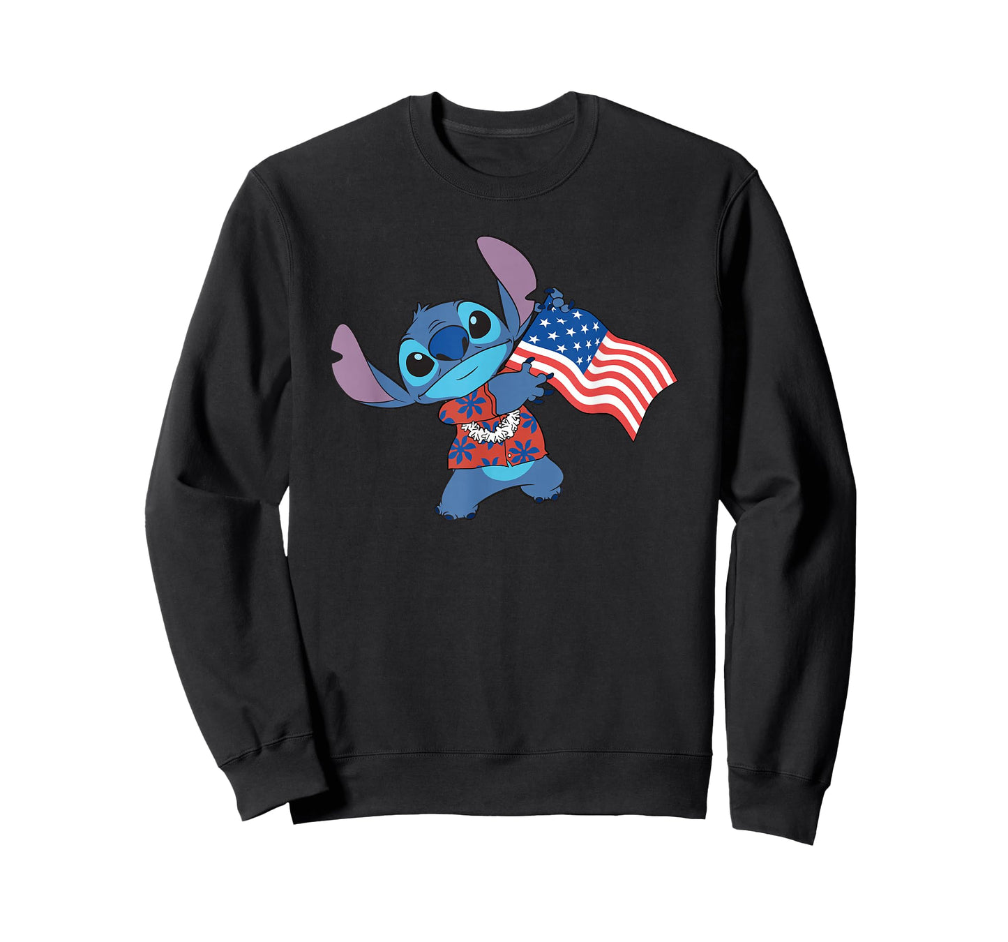 Disney Lilo & Stitch Tropical Stitch American Flag T-Shirt