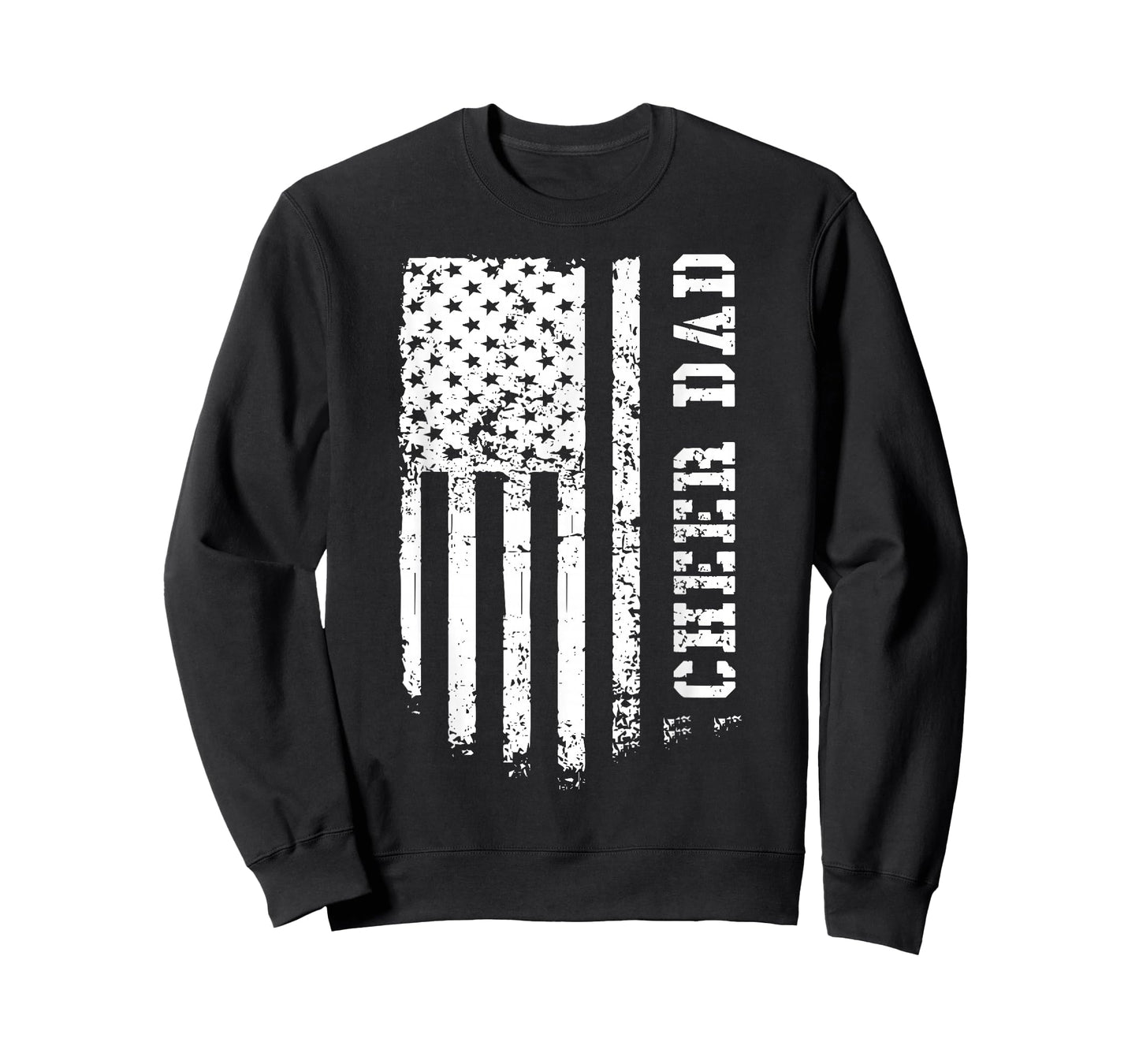 Cheer Dad Cheerleading American Flag Fathers Day Cheerleader T-Shirt