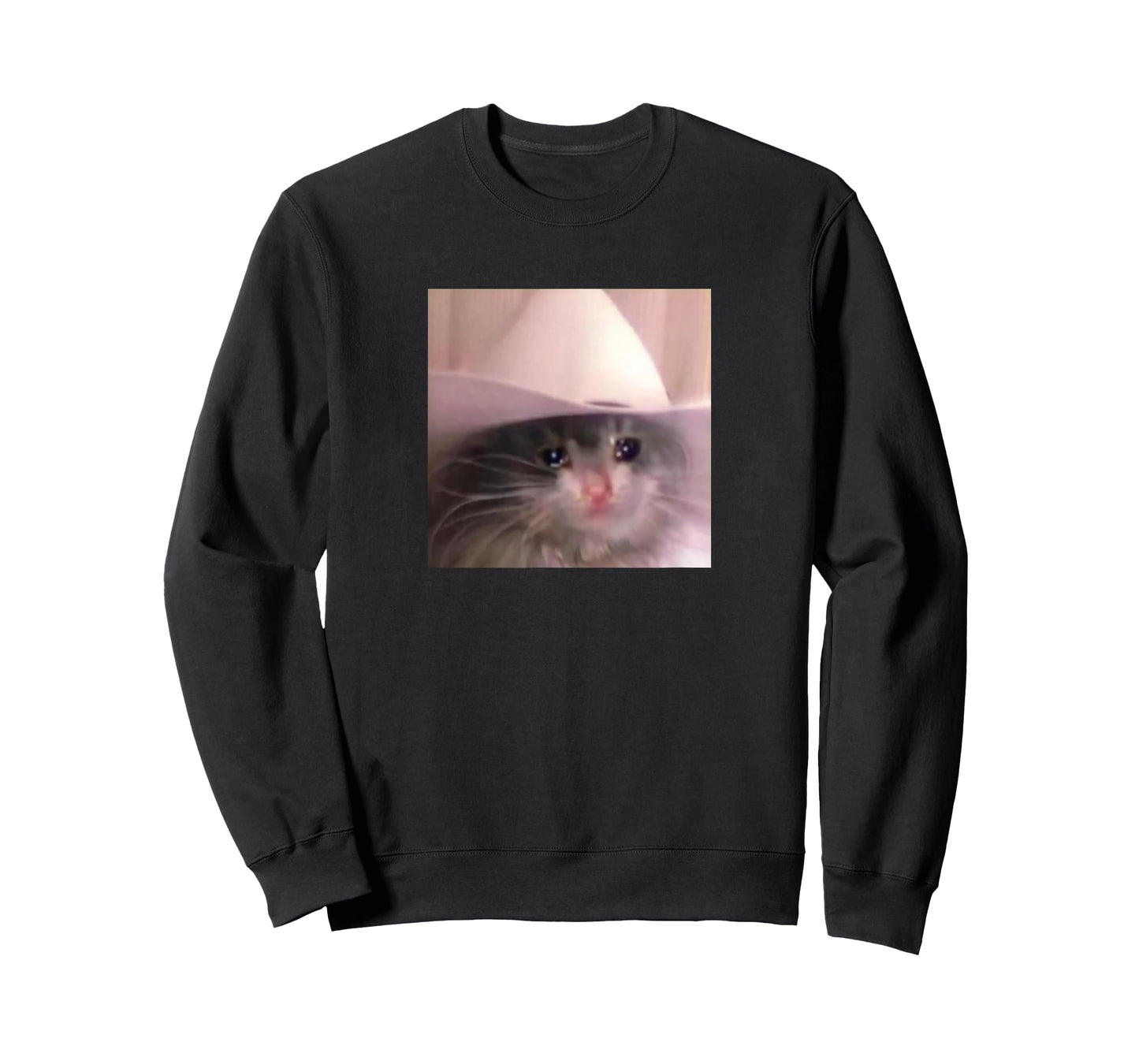 sad cat cowboy hat T-Shirt