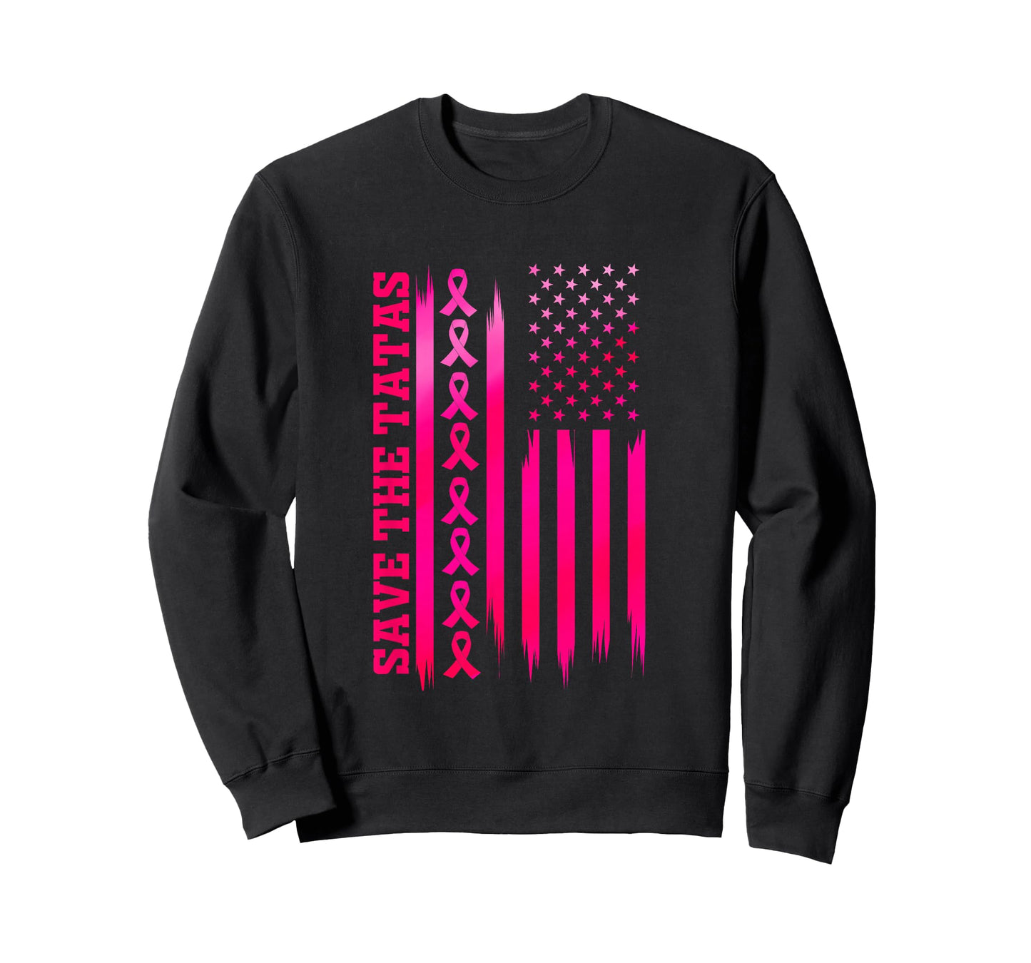 Save The Tatas American Flag - Fighting Breast Cancer T-Shirt