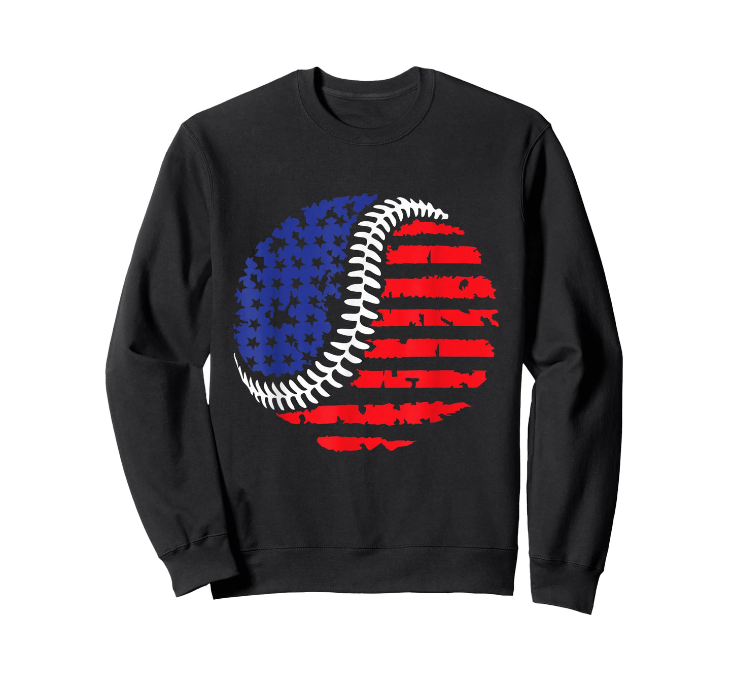 Vintage Baseball American Flag For Men Boys Girls Women T-Shirt