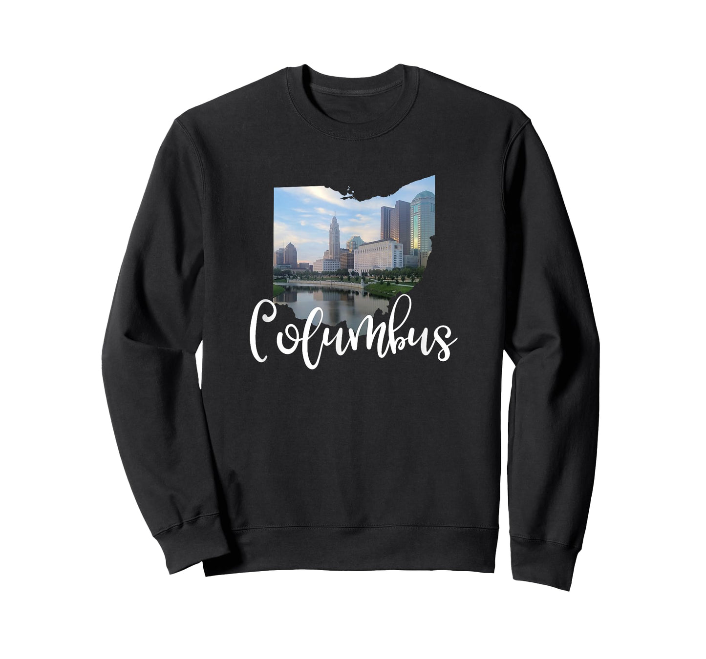 Columbus Ohio Skyline Scioto River Photo T Shirt T-Shirt