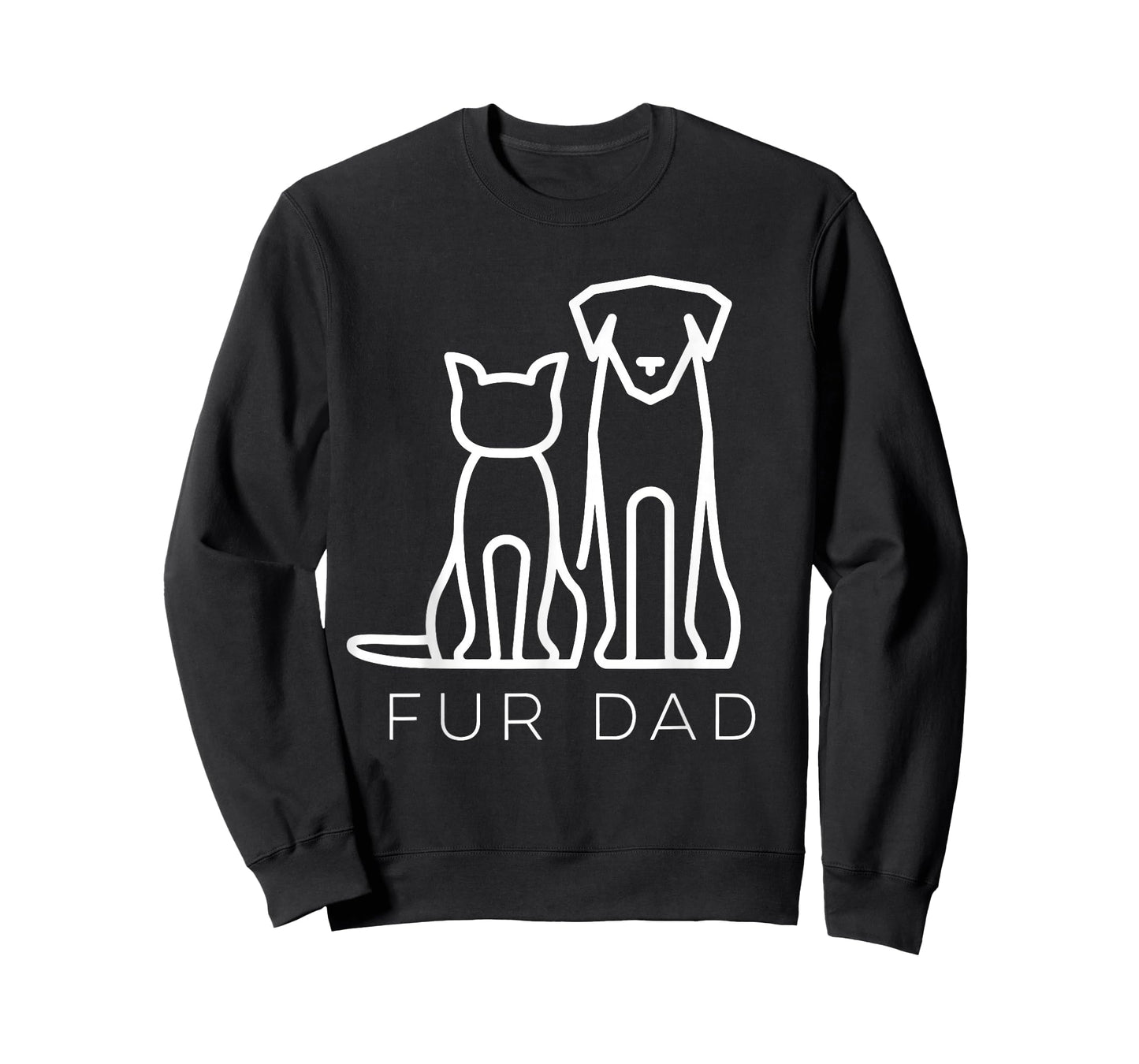 Fur Dad Pet Lover Cat Dog Dad Husband Funny Fathers Day Wife T-Shirt