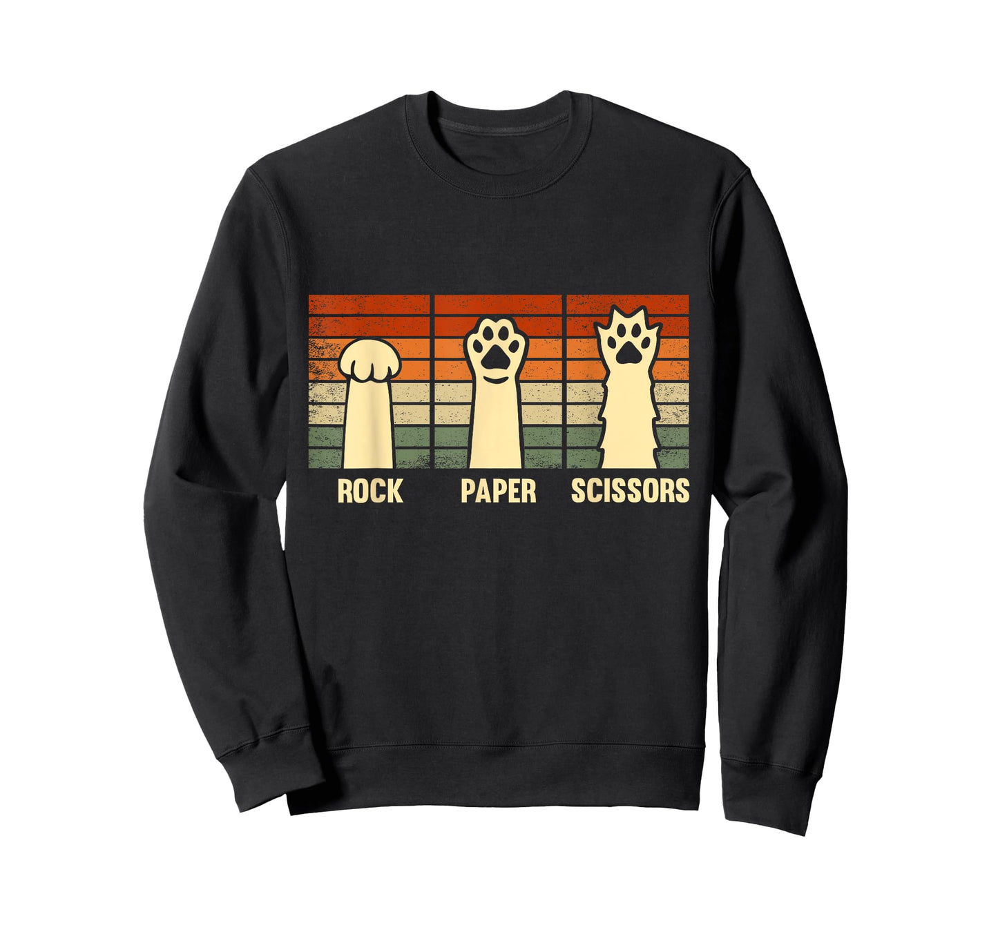 Rock Paper Scissors Hand Game Cute Paw Funny Cat Kids T-Shirt