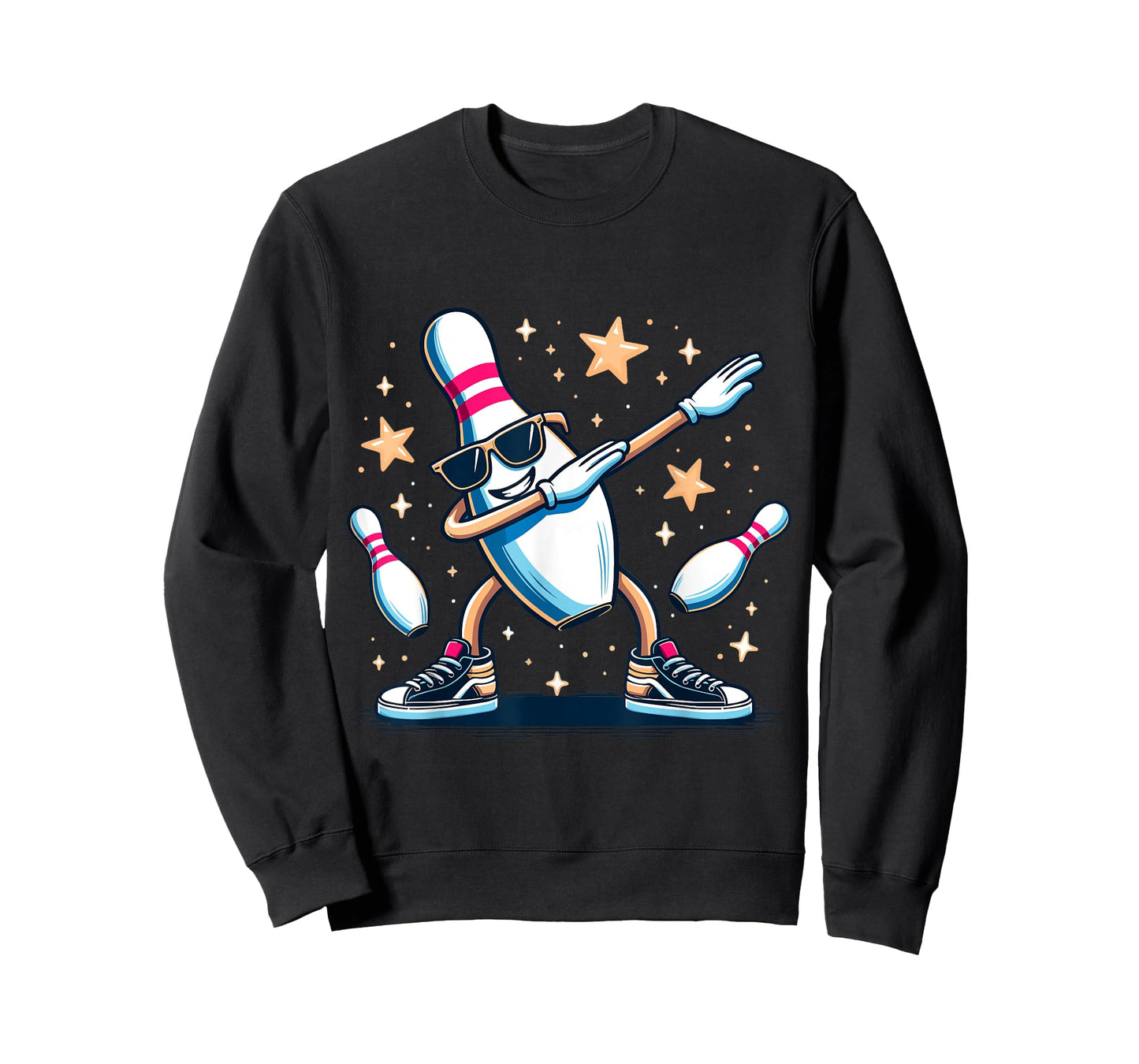 Bowling Pin Dabbing Sunglasses Bowler Player Kids Boys Men T-Shirt
