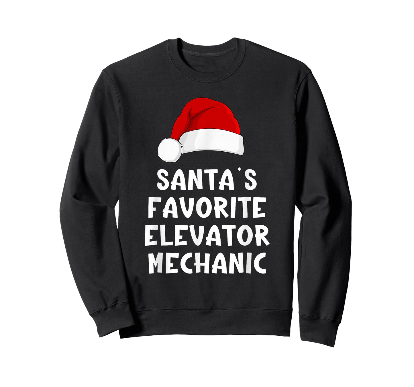 Christmas Santa's Favorite Elevator Mechanic Funny Pajama T-Shirt