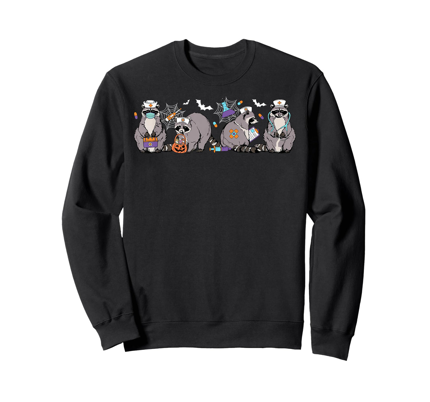 Cute Nurse Raccoon Halloween T-Shirt