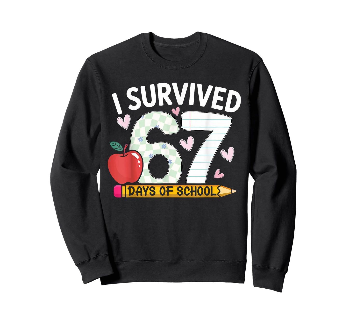 I Survived 67 Days of School Funny Student Style T-Shirt