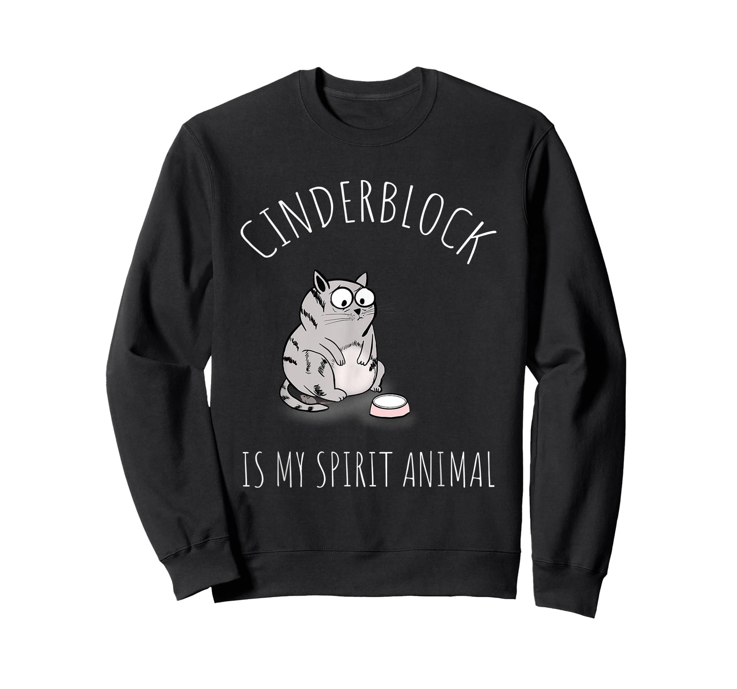 Cinderblock Fat Cat Is My Spirit Animal Gym Motivation T-Shirt for Men Women Kids