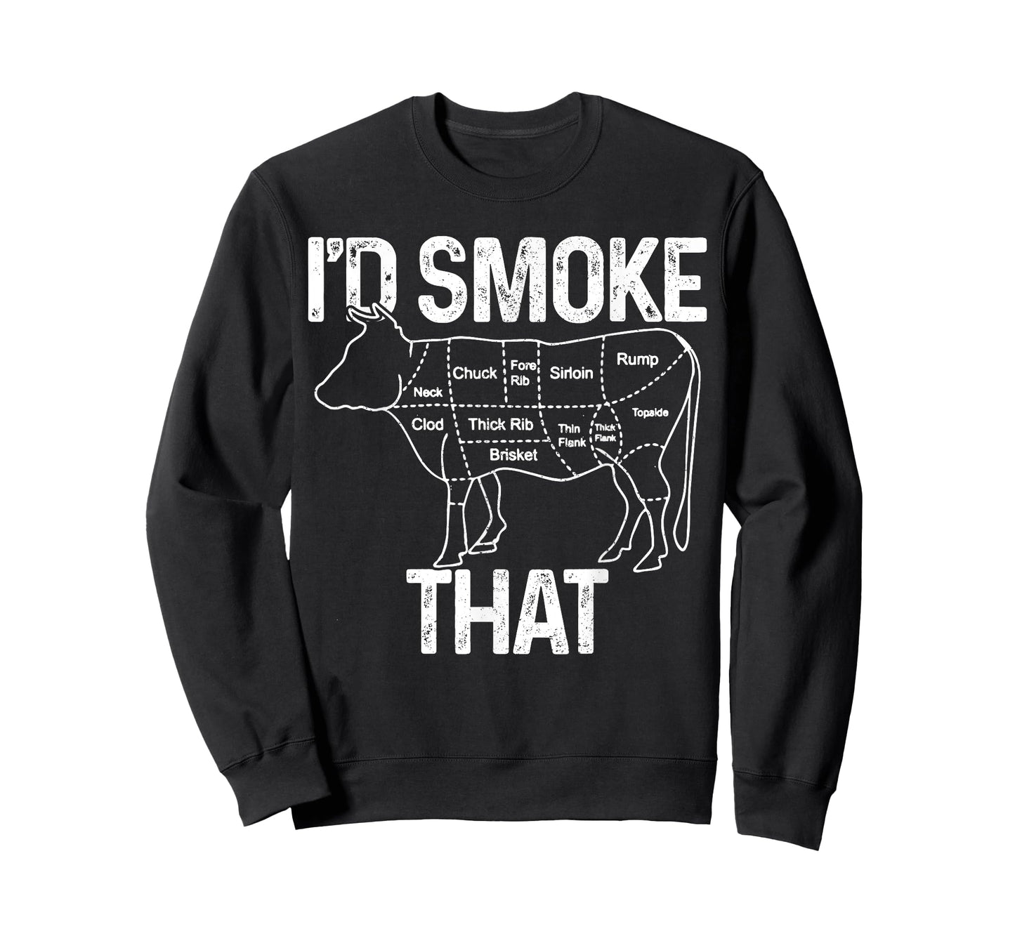 Chef Butcher Cook BBQ I'd Smoke That Cow Beef Funny Gift T-Shirt