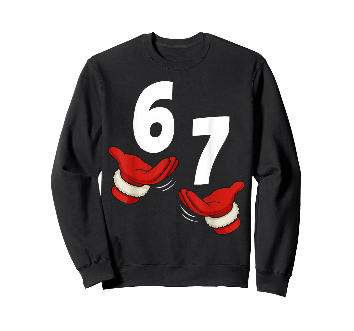 Six Seven 67 Christmas 6 7 Kids 67 Teen Boys 6-7 Meme Hands T-Shirt