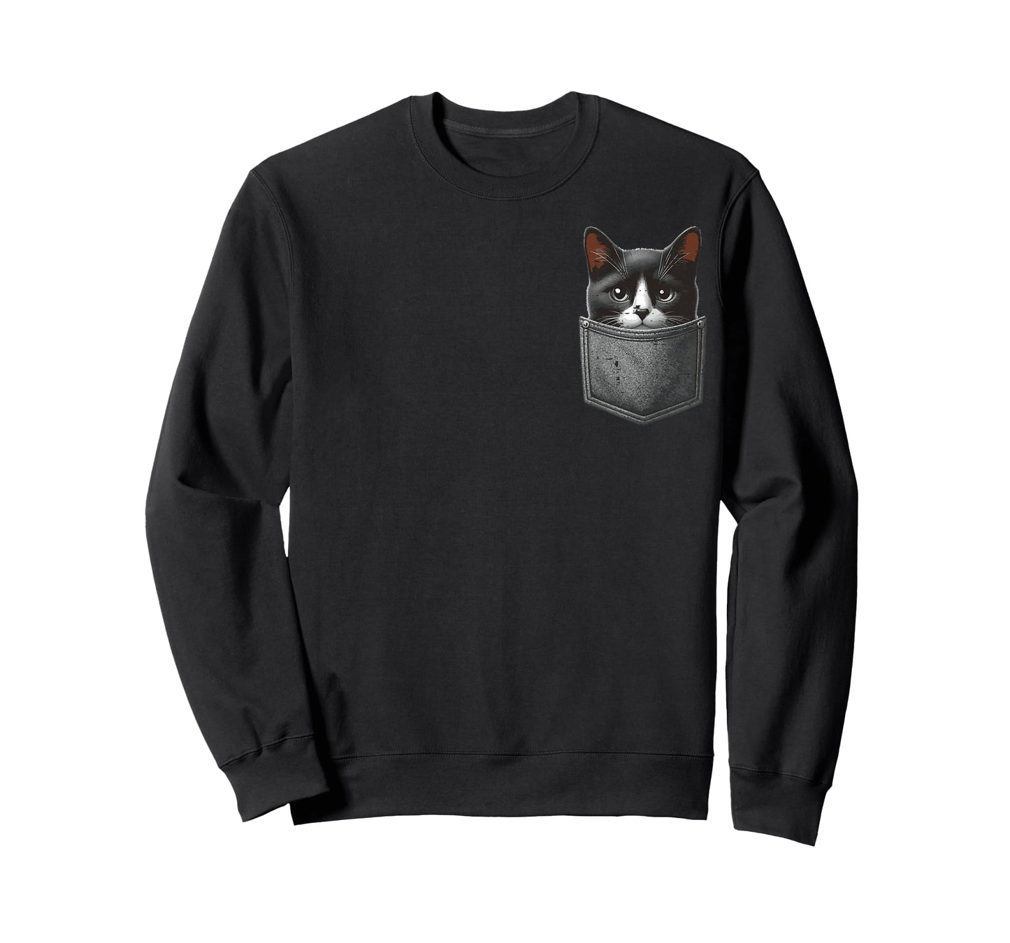 Tuxedo Cat Pocket Kitten Kitty Animal Lover Men Women Kids T-Shirt