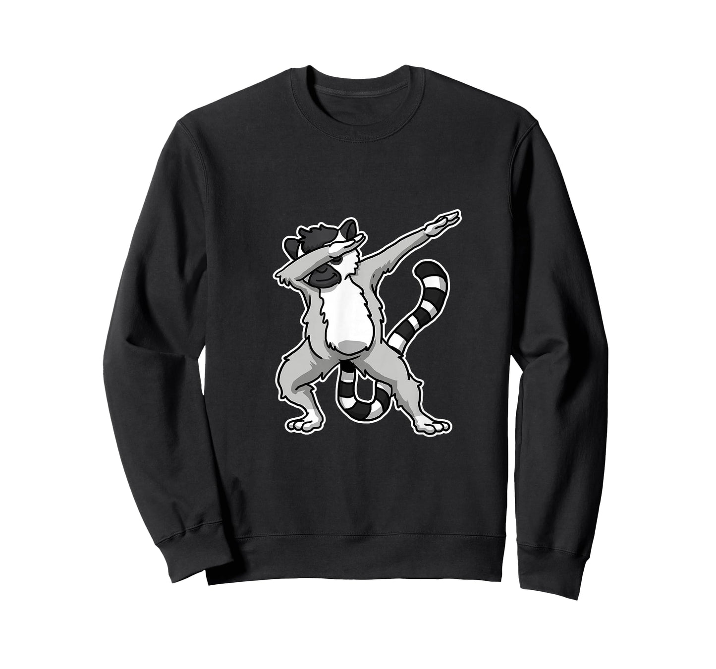 Witziges Lemuren Kostm Und Geschenkidee Unisex-Adults, Kids Dabbing Lemure Gift Lemurs Dab Dance T-Shirt Black Cartoon T-Shirt Small Classic Fit Crew Collar Short Sleeve