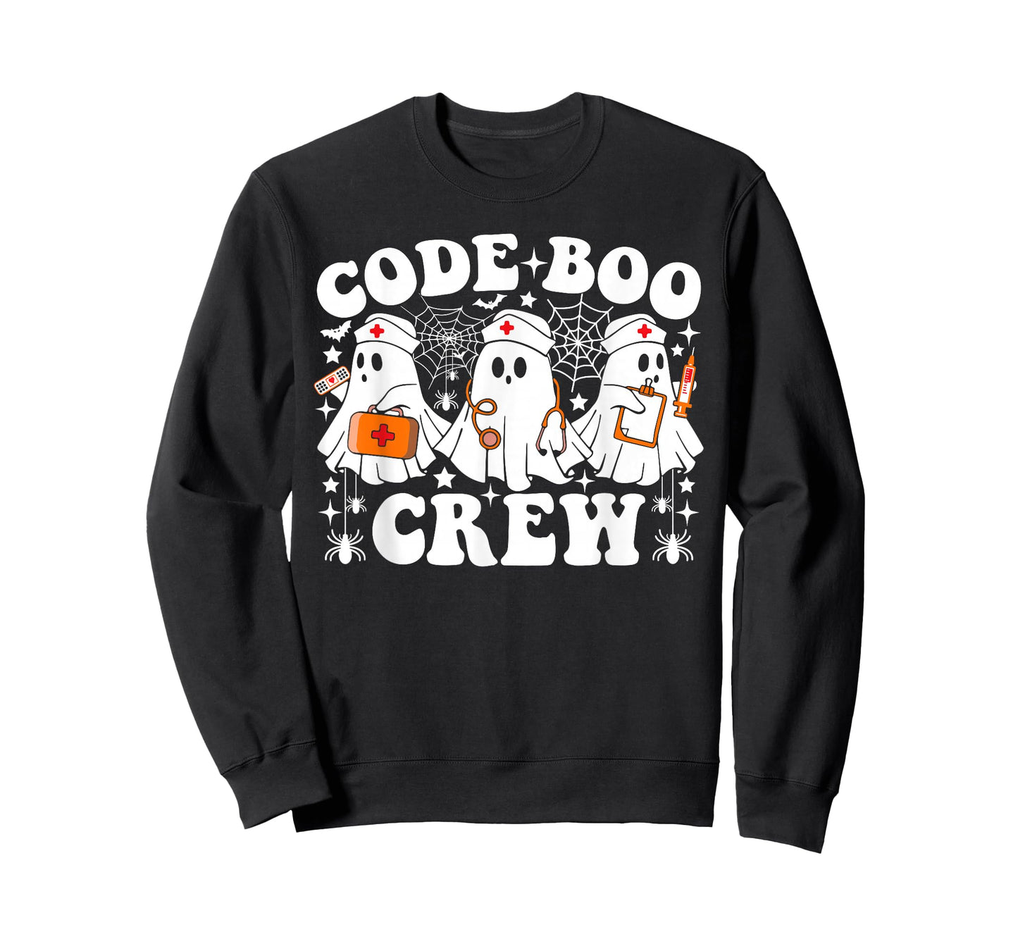 Code Boo Crew Nurse Funny Ghost Halloween Nurse T-Shirt
