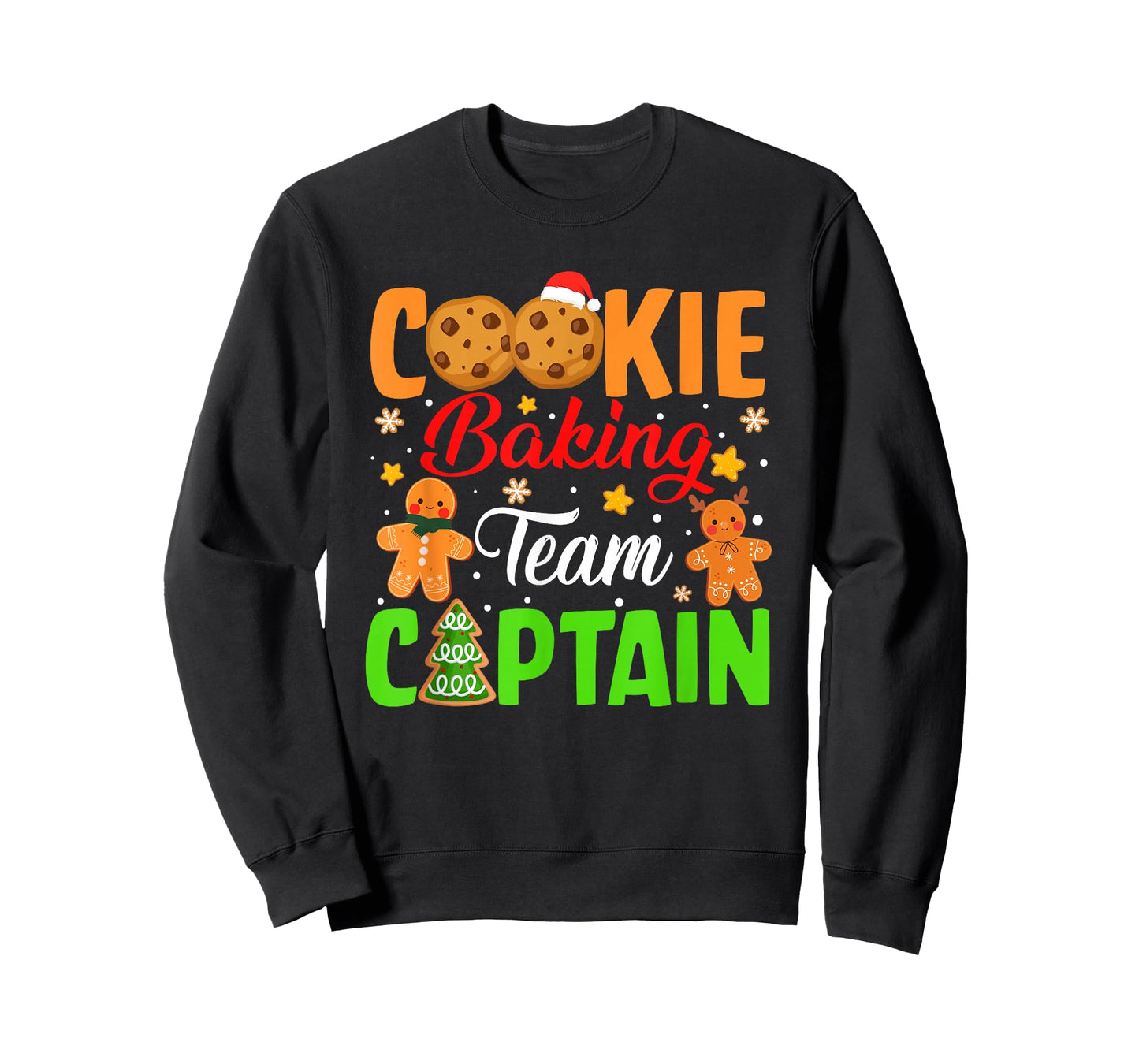 Cookie Baking Team Captain Xmas Pajama Gingerbread Christmas T-Shirt