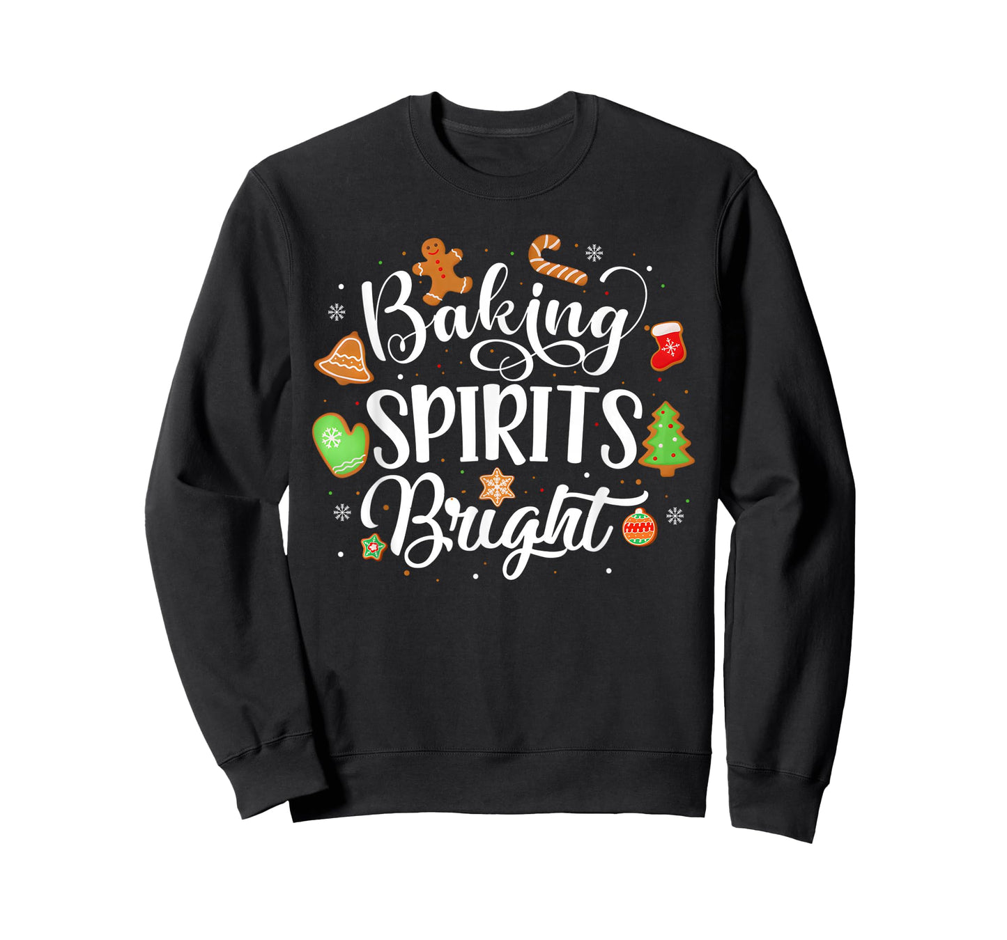Baking Spirits Bright Gingerbread Xmas Cookie Funny T-Shirt
