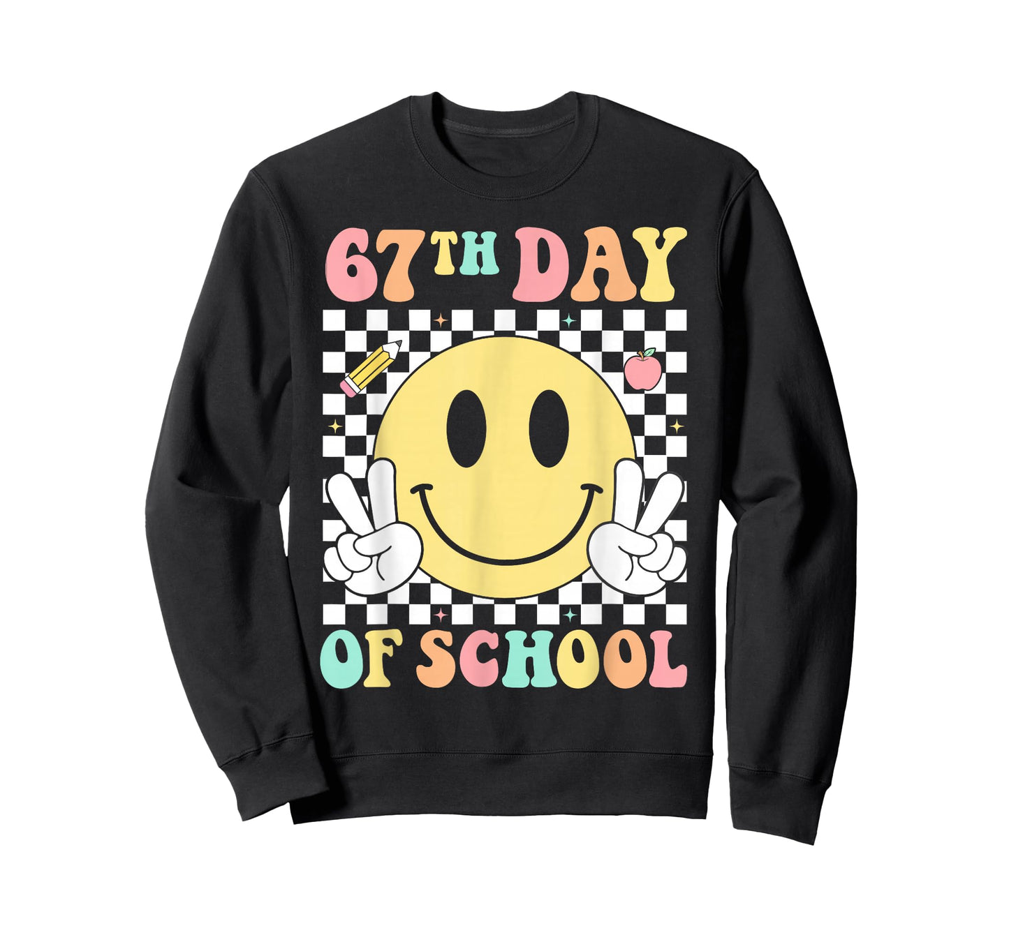 67th Day of School Teacher Kids Funny Six Seven 6 7 Meme T-Shirt