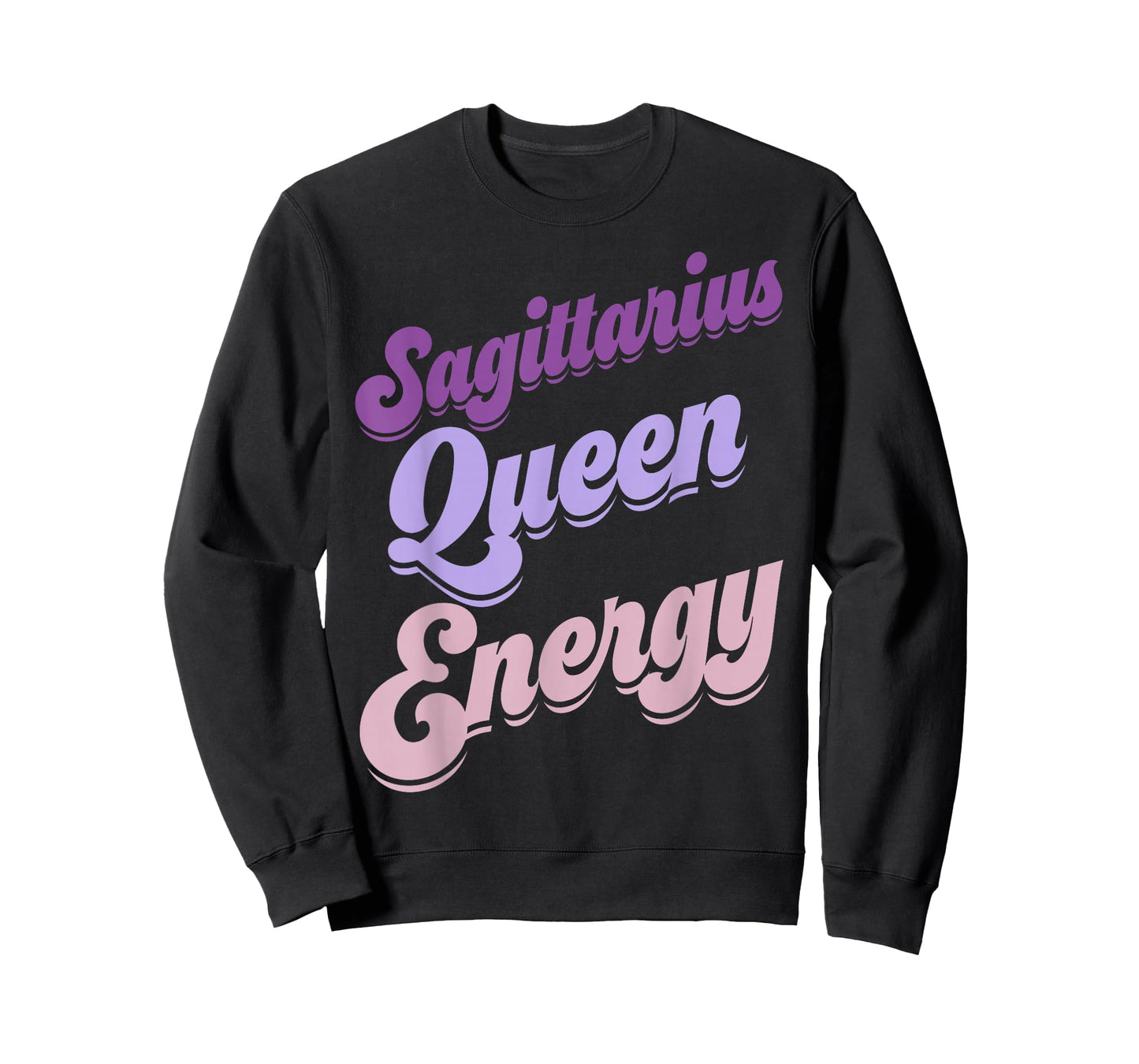 Sagittarius Queen Vibes Zodiac Sign Big Energy Women Purple T-Shirt