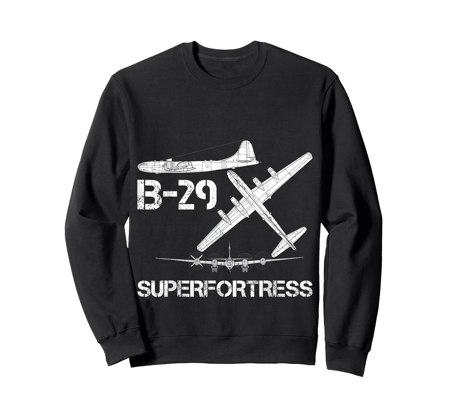 B-29 Superfortress WW2 Heavy Bomber Aircraft Blueprint T-Shirt