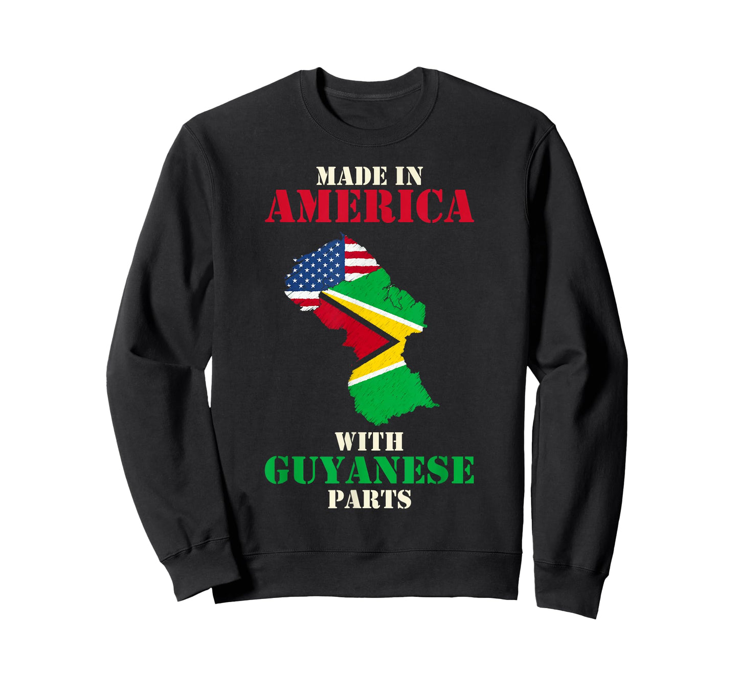Made in America with Guyanese parts USA Guyana flag T-Shirt
