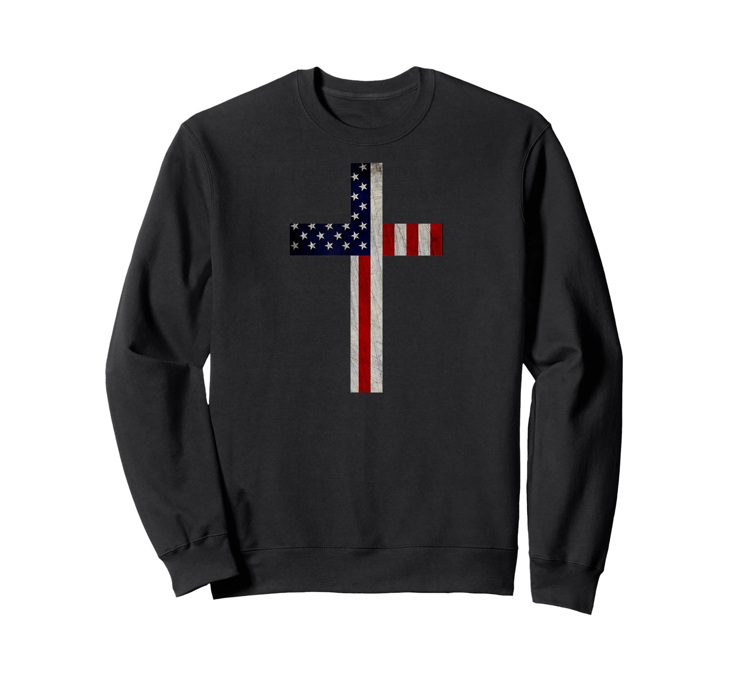 Vintage American Flag Christian Cross USA T-Shirt