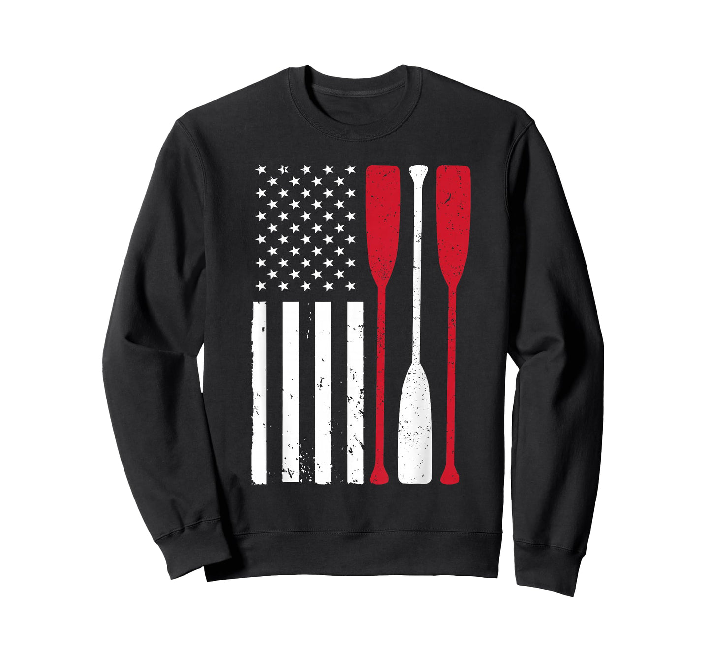 Funny Rowing Art Men Women US America Flag Coxswain Row Crew T-Shirt